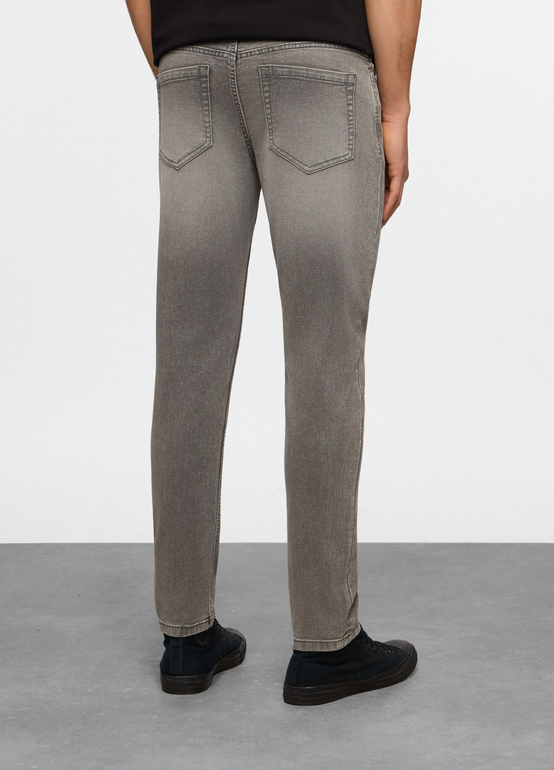 Jeans 5 tasche skinny fit in cotone stretch uomo_1