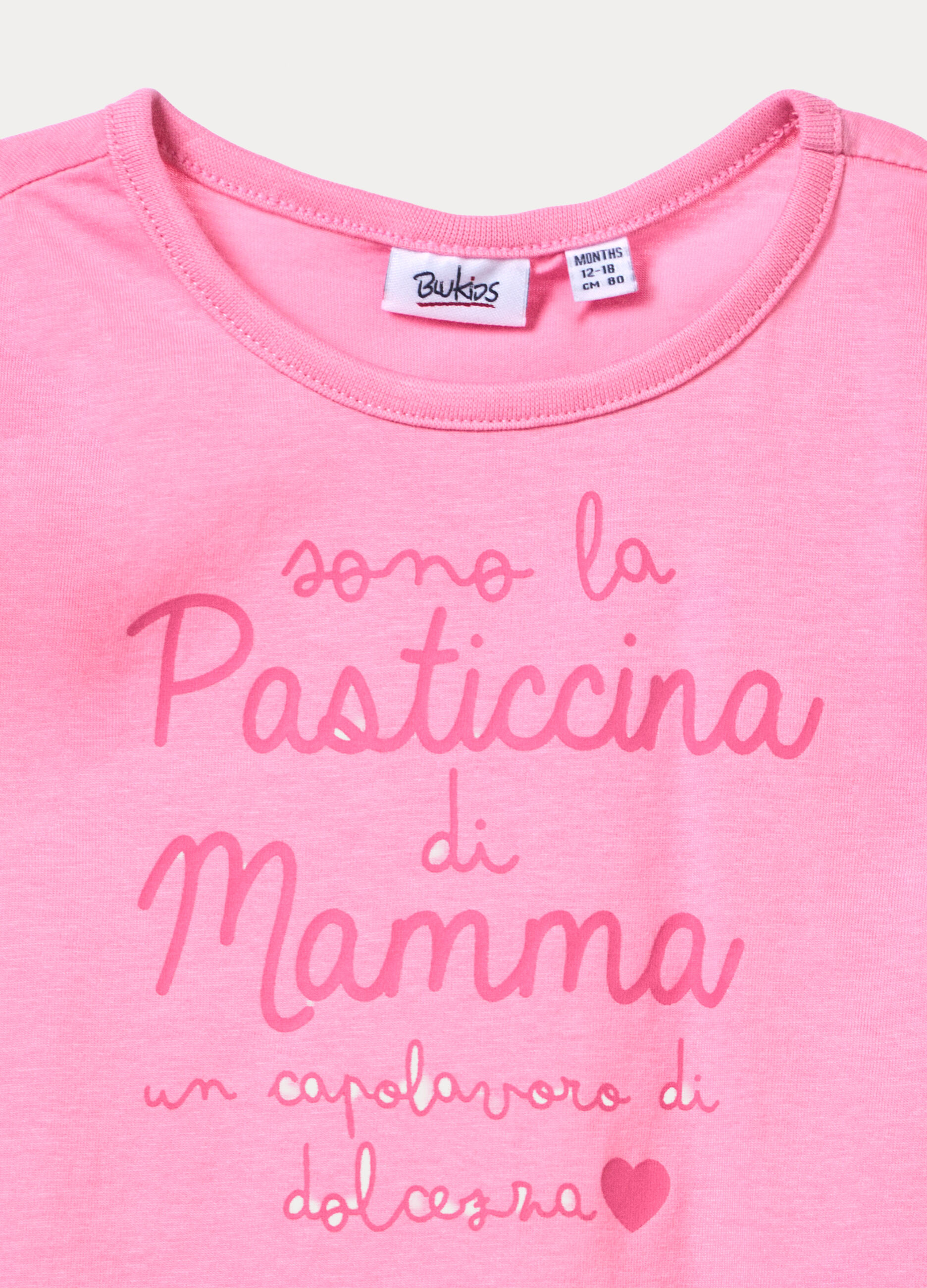 T-shirt girocollo in puro cotone bimba_2