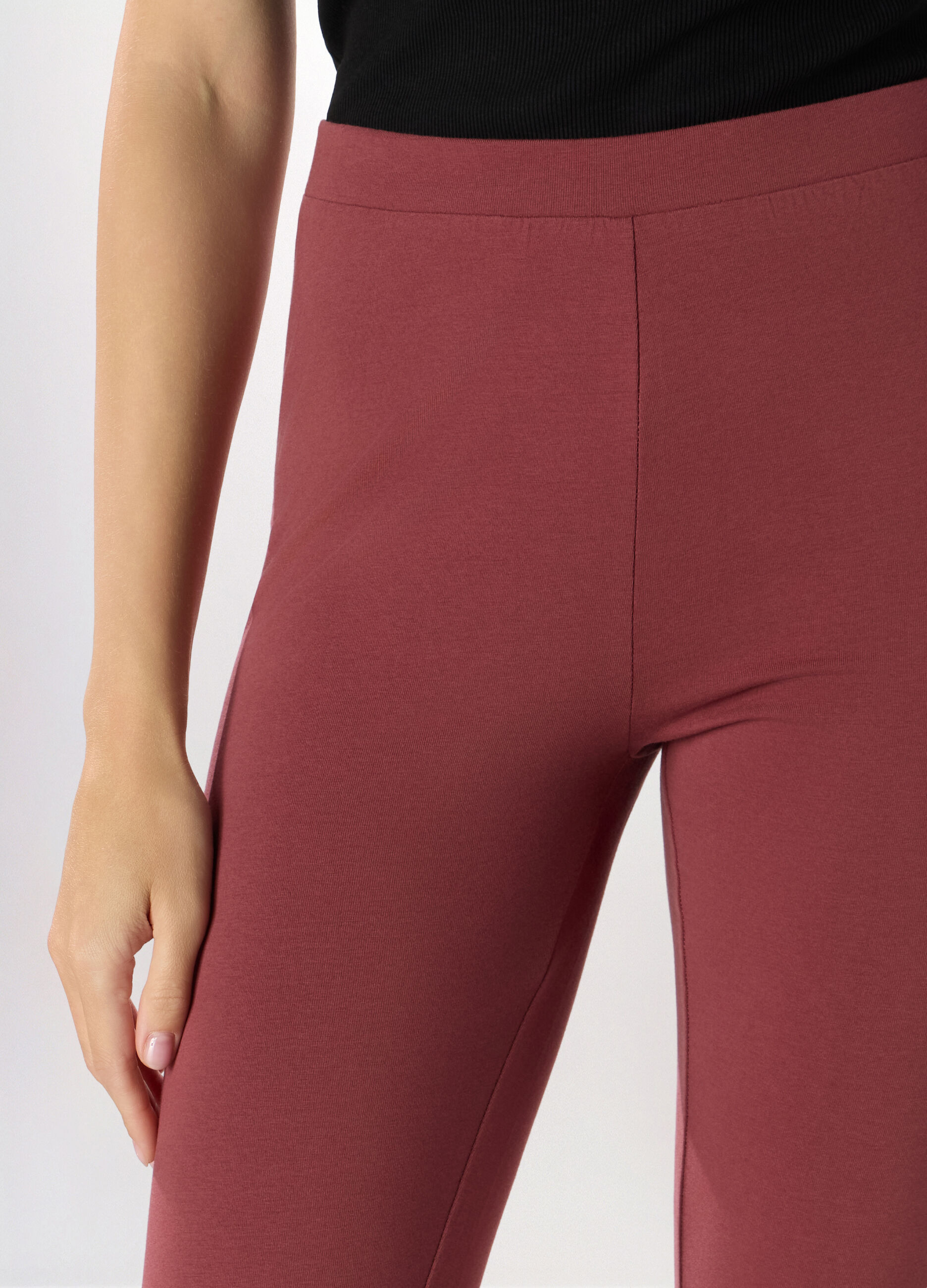 Leggings in jersey di cotone stretch donna Holistic fitness_2