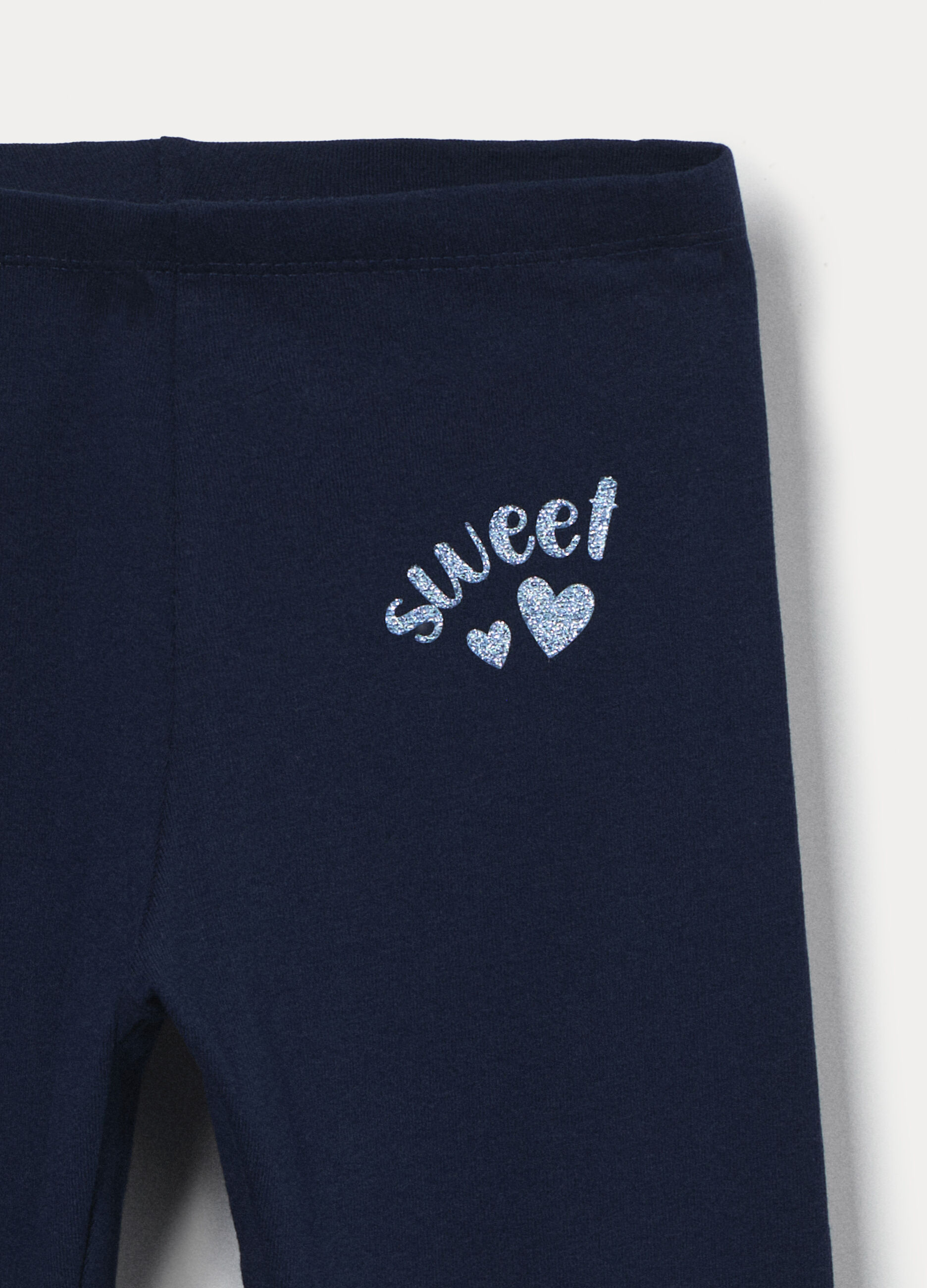 Leggings capri slim fit in jersey di cotone stretch bambina_2