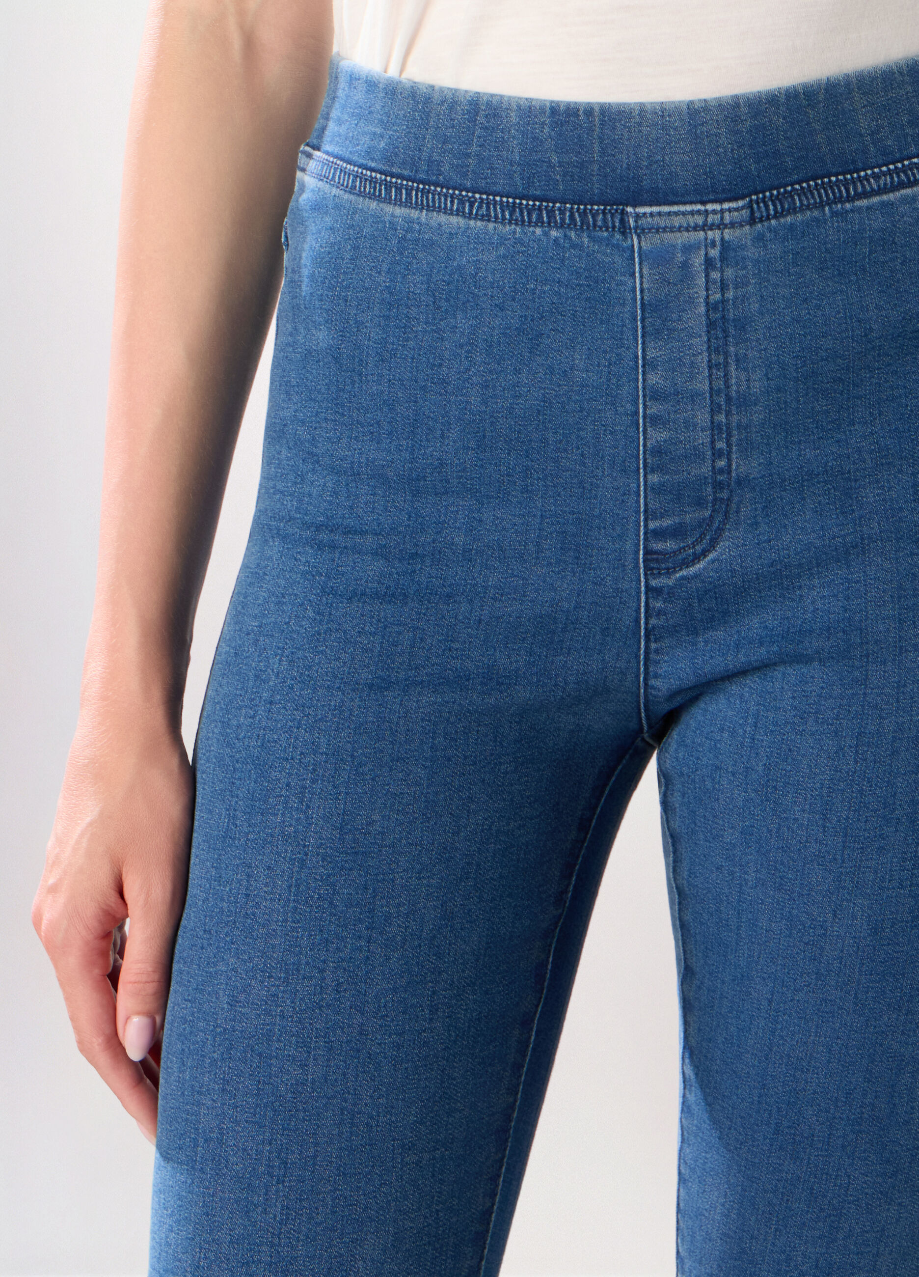 Jeggings in stretch denim misto cotone donna_2