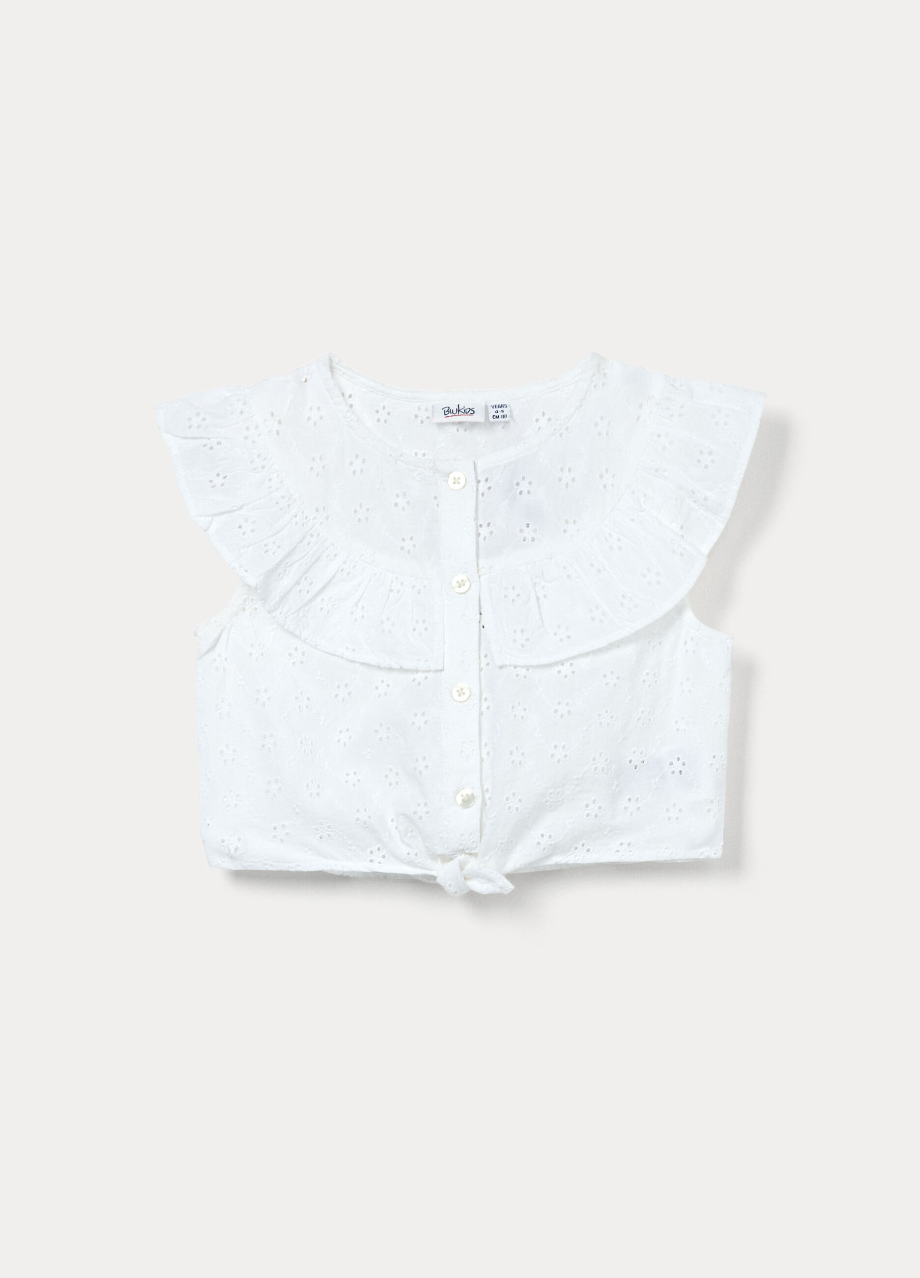 Top in sangallo di puro cotone bambina_0