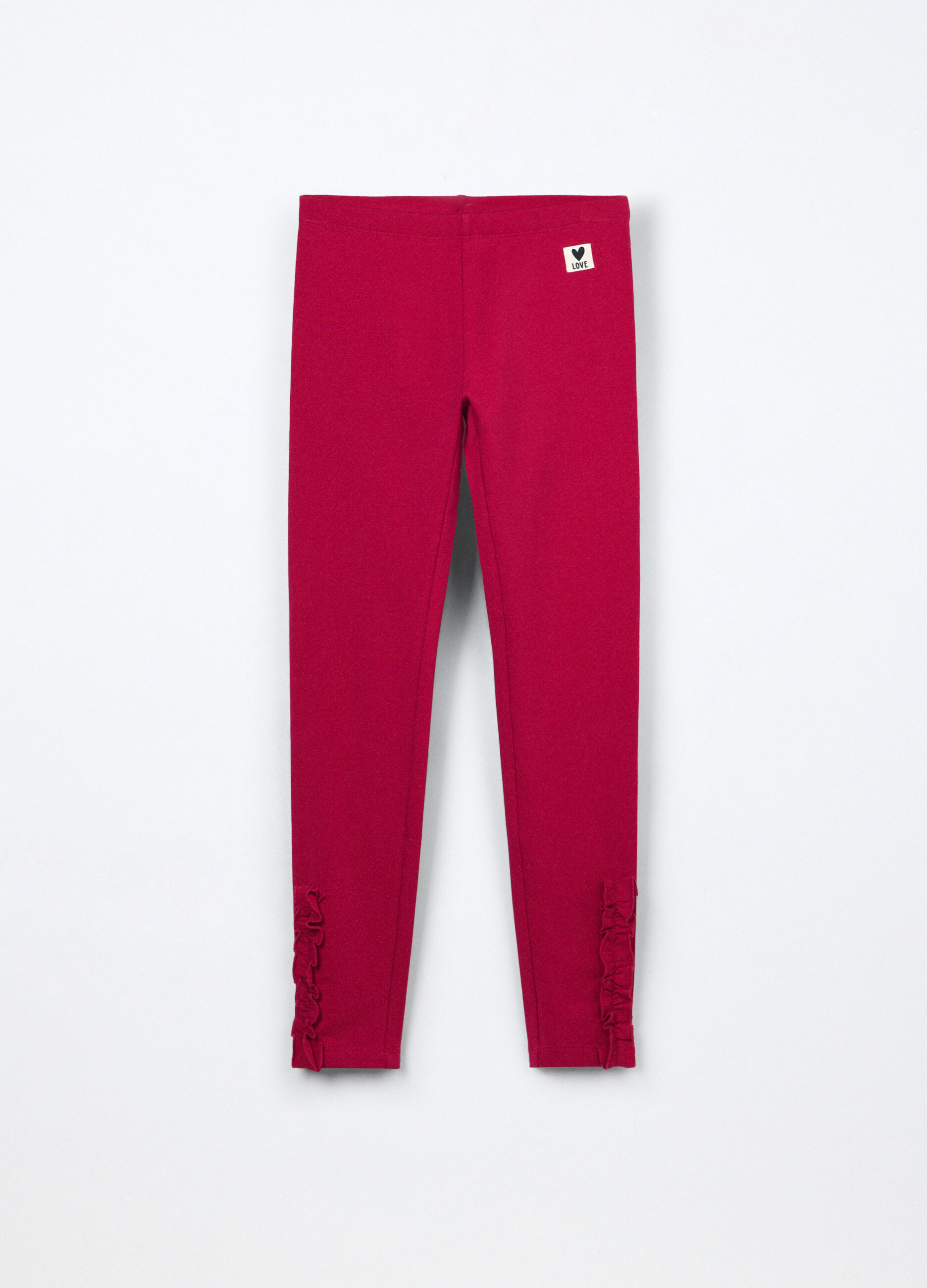 Leggings in french terry stretch bambina_0