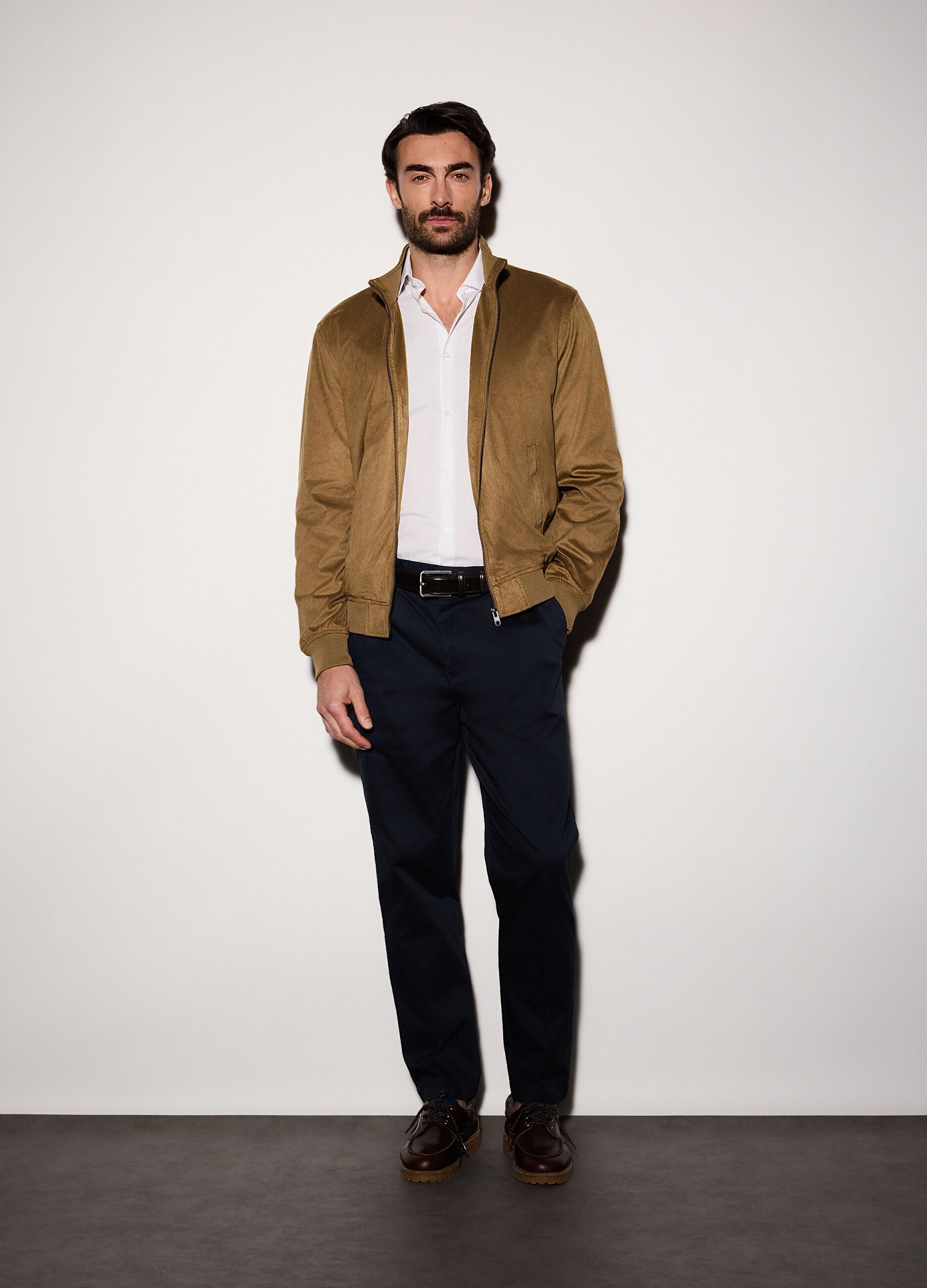 Blouson in ECOpelle scamosciata uomo_0