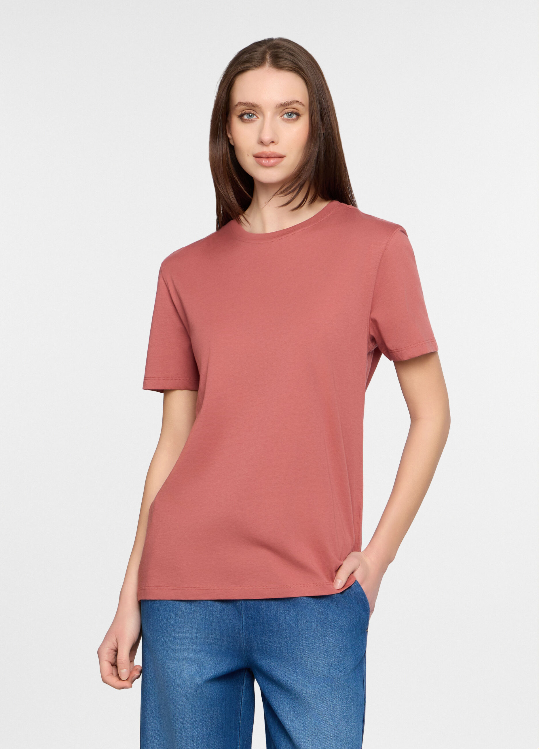 T-shirt girocollo in jersey di cotone uomo_0