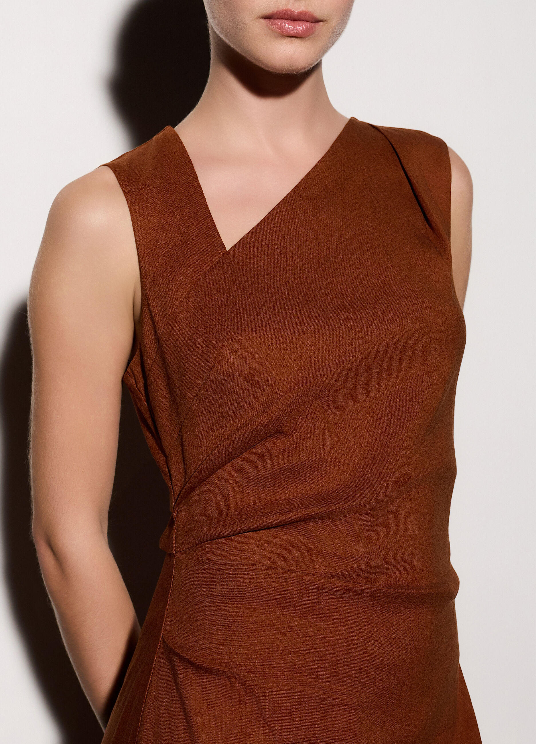 Abito lungo misto lino donna_3