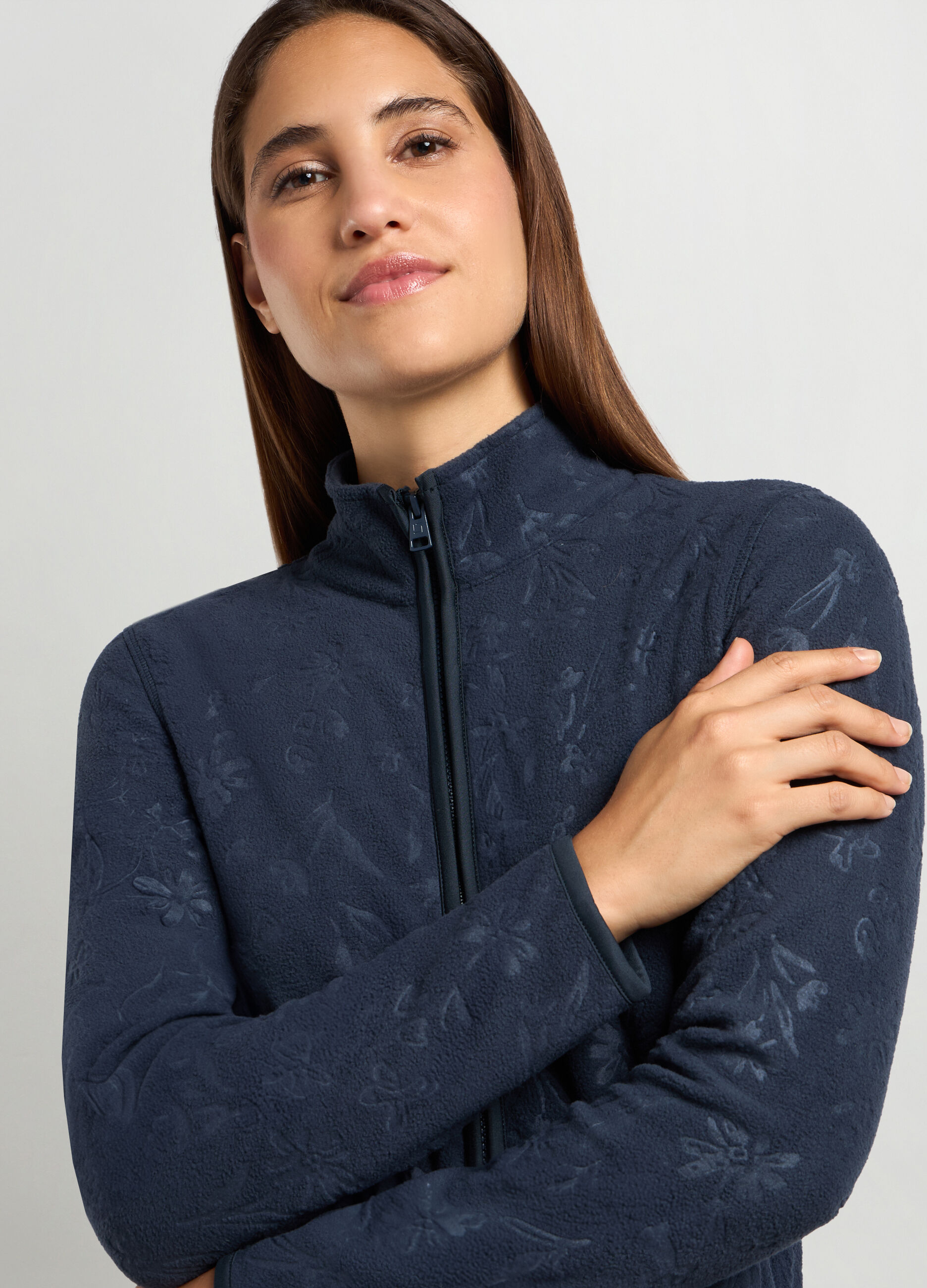 Felpa in pile full zip donna _2