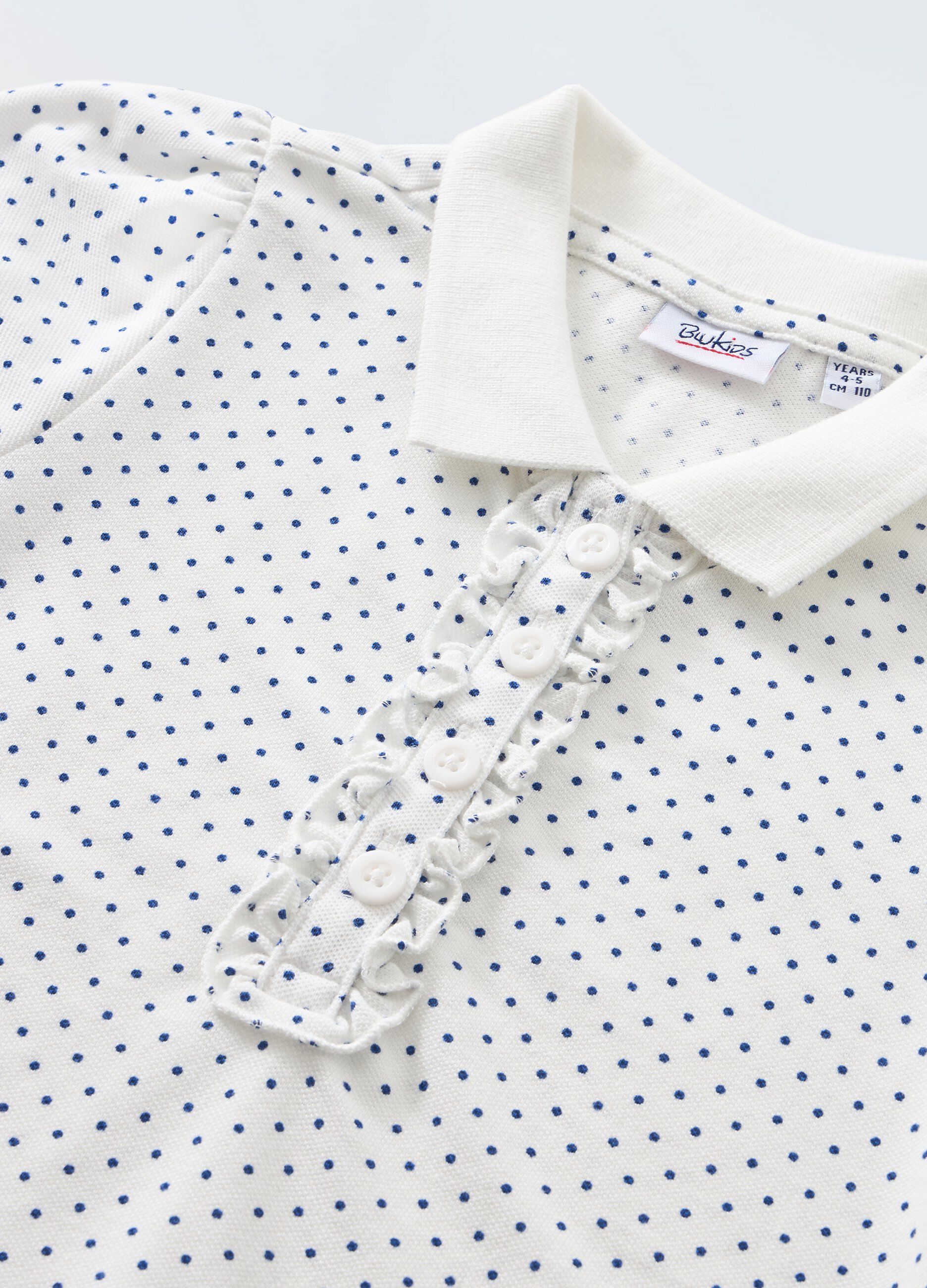 Polo in puro cotone con stampa bambina