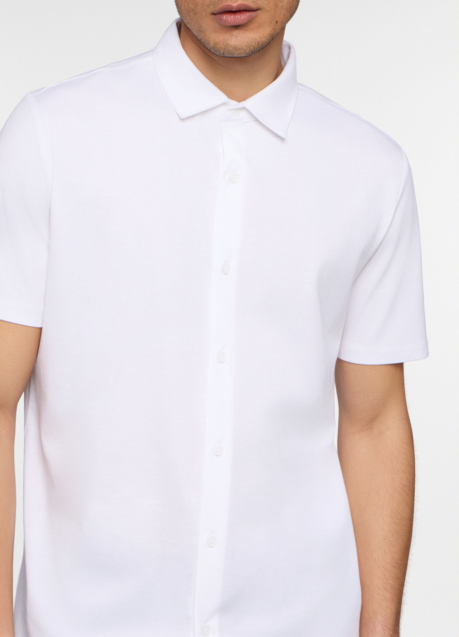 Camicia a maniche corte in jersey di cotone uomo_2