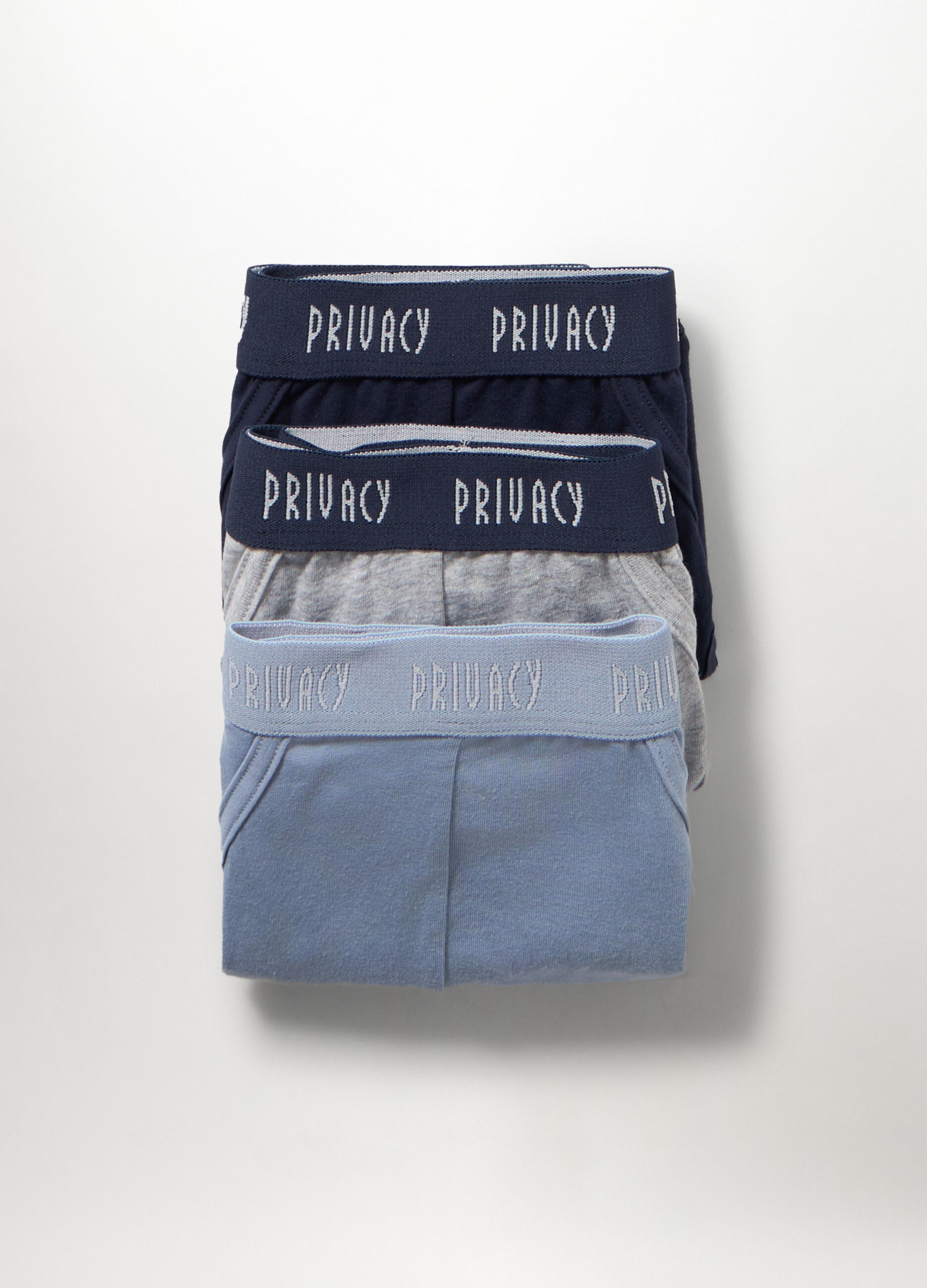 3 pack slip in cotone stretch con logo uomo_0