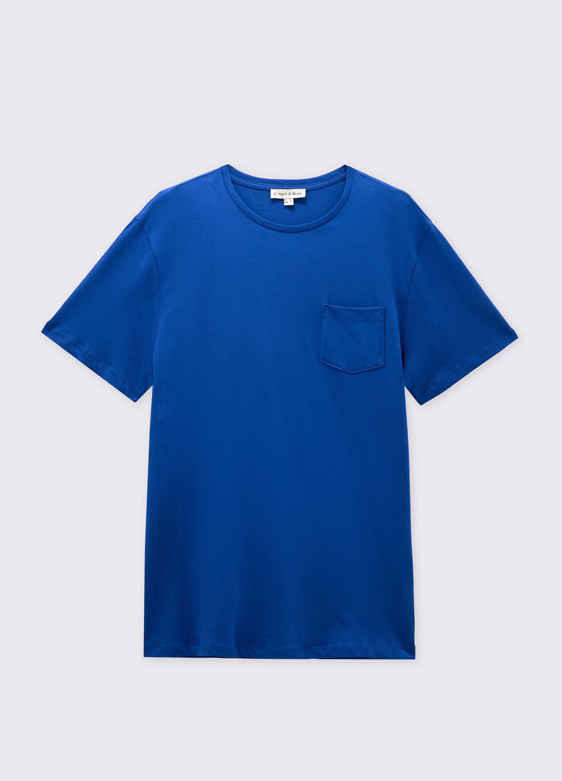 T-shirt in puro cotone con taschino uomo_0