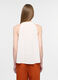 Blusa regular fit con scollo a V in puro cotone donna_1
