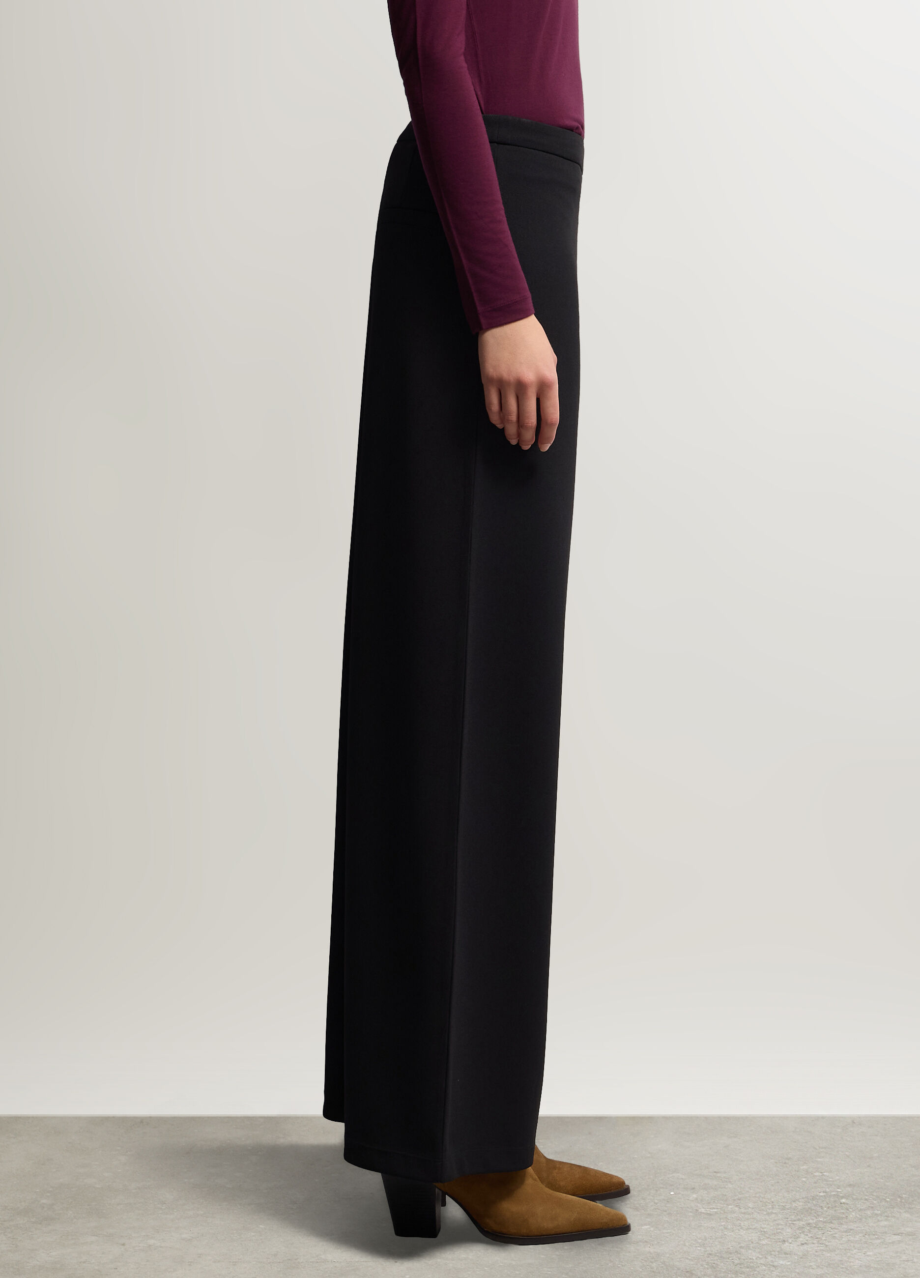 Pantaloni Wide Leg stretch donna_1