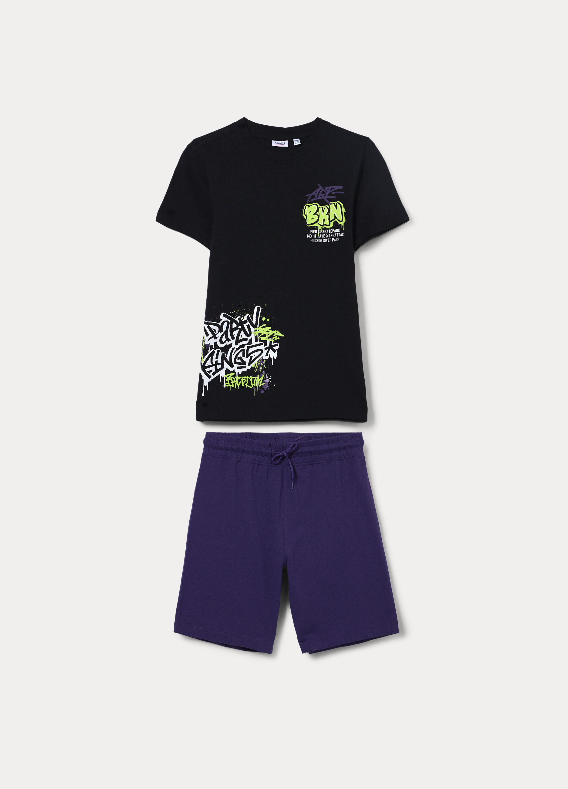 Jogging set in jersey di puro cotone ragazzo_0