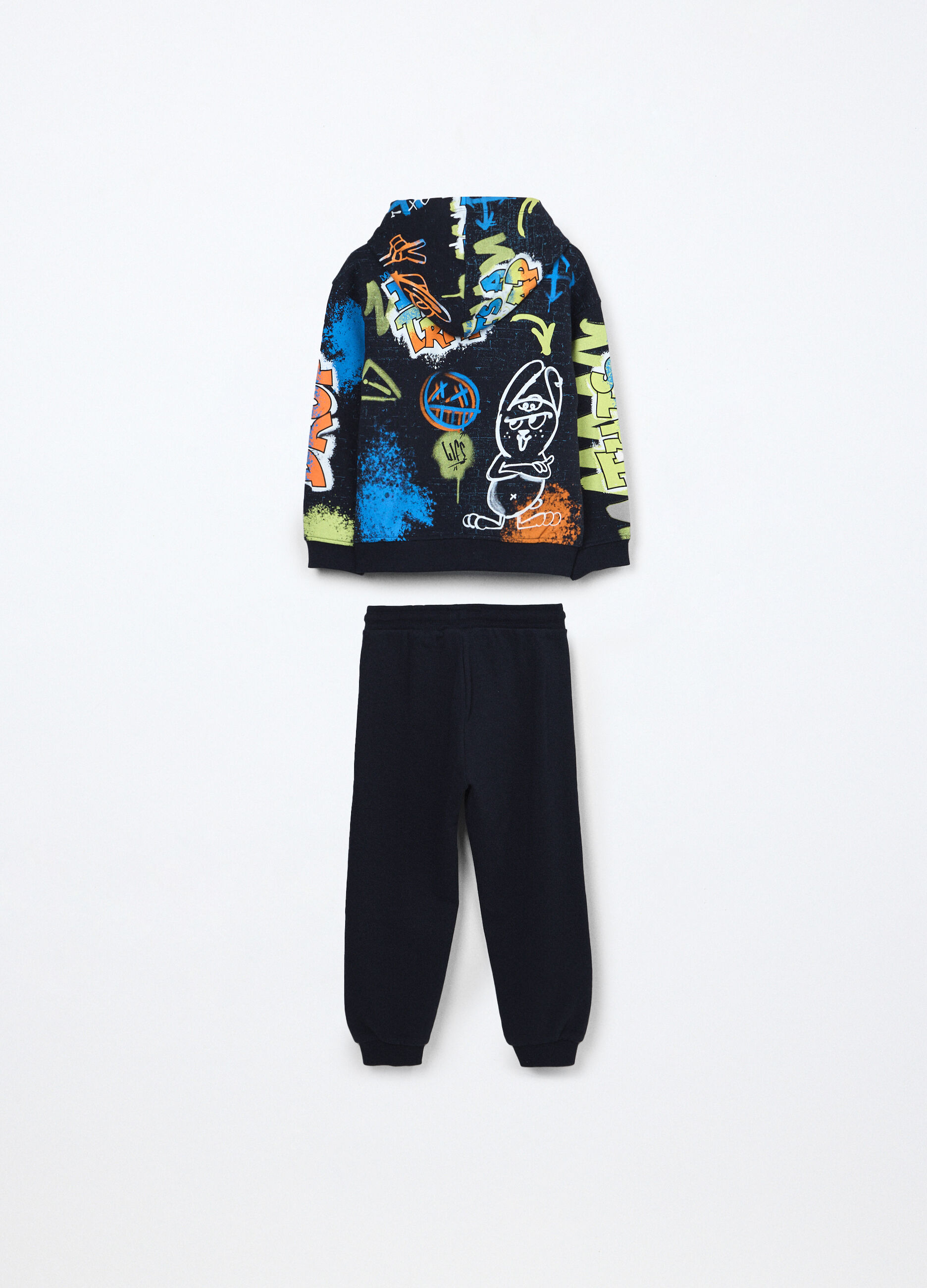 Jogging set in french terry di puro cotone_1