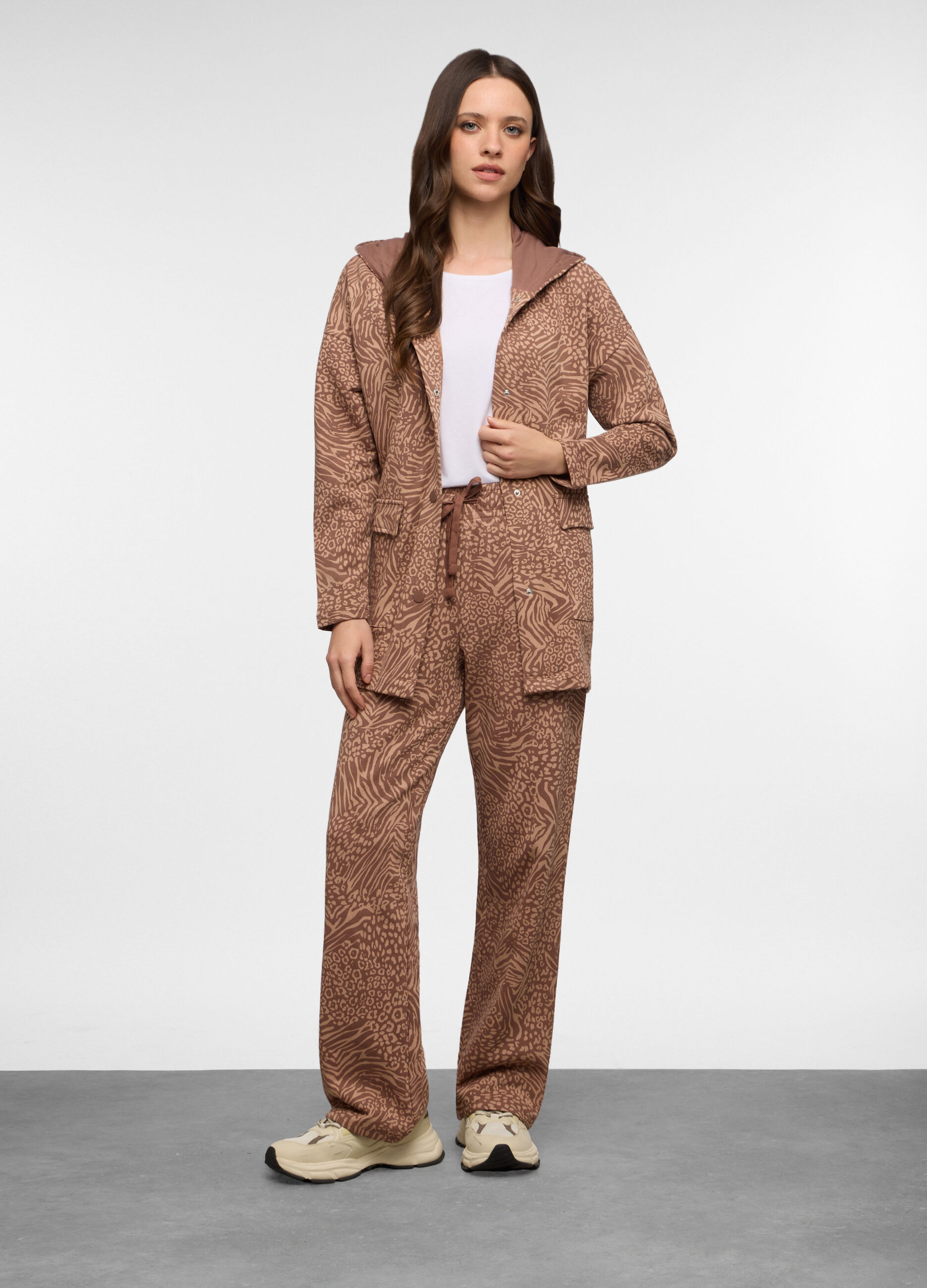 Giacca in french terry di puro cotone donna_0