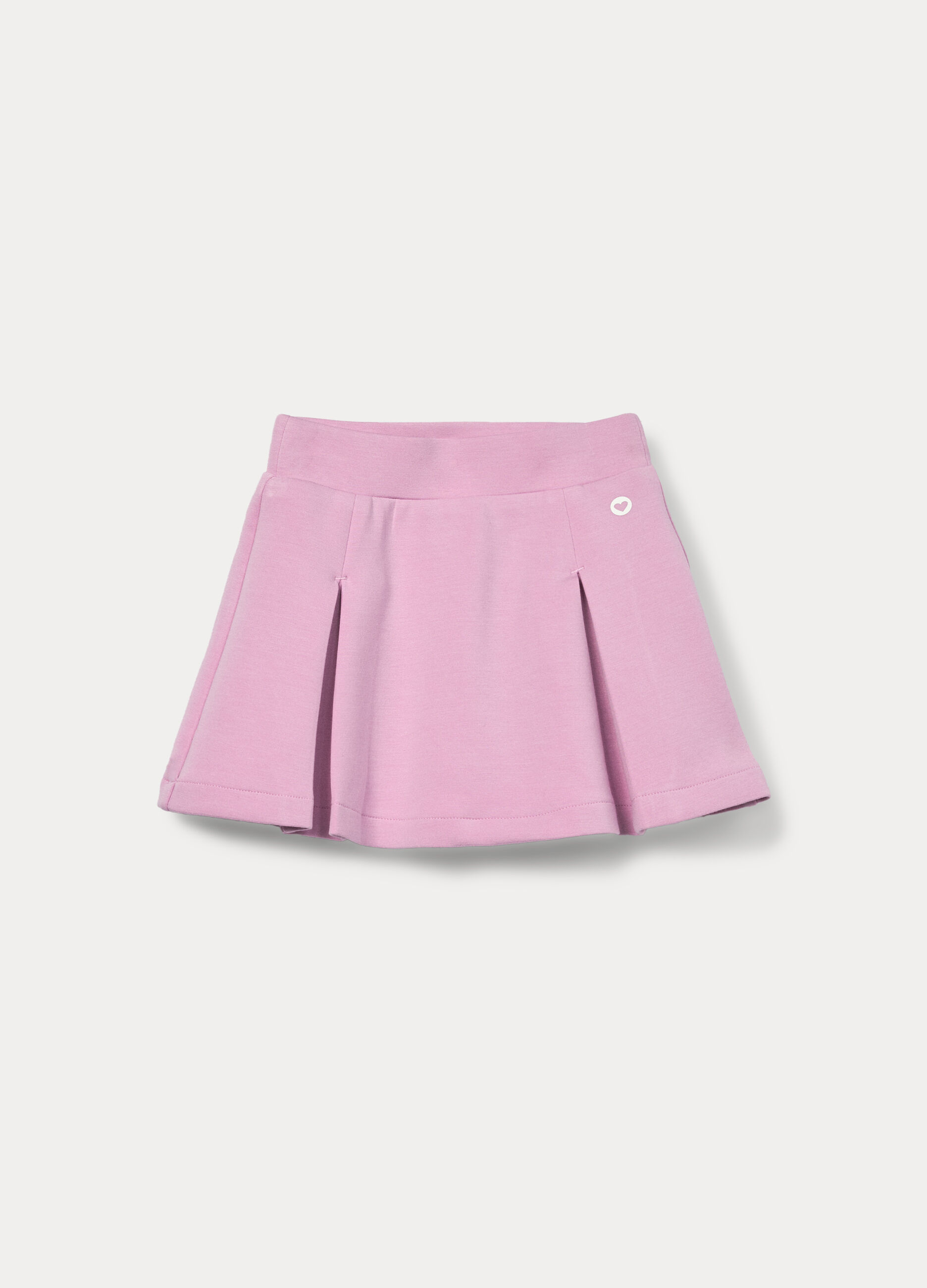 Gonna corta plissettata misto cotone bambina_0