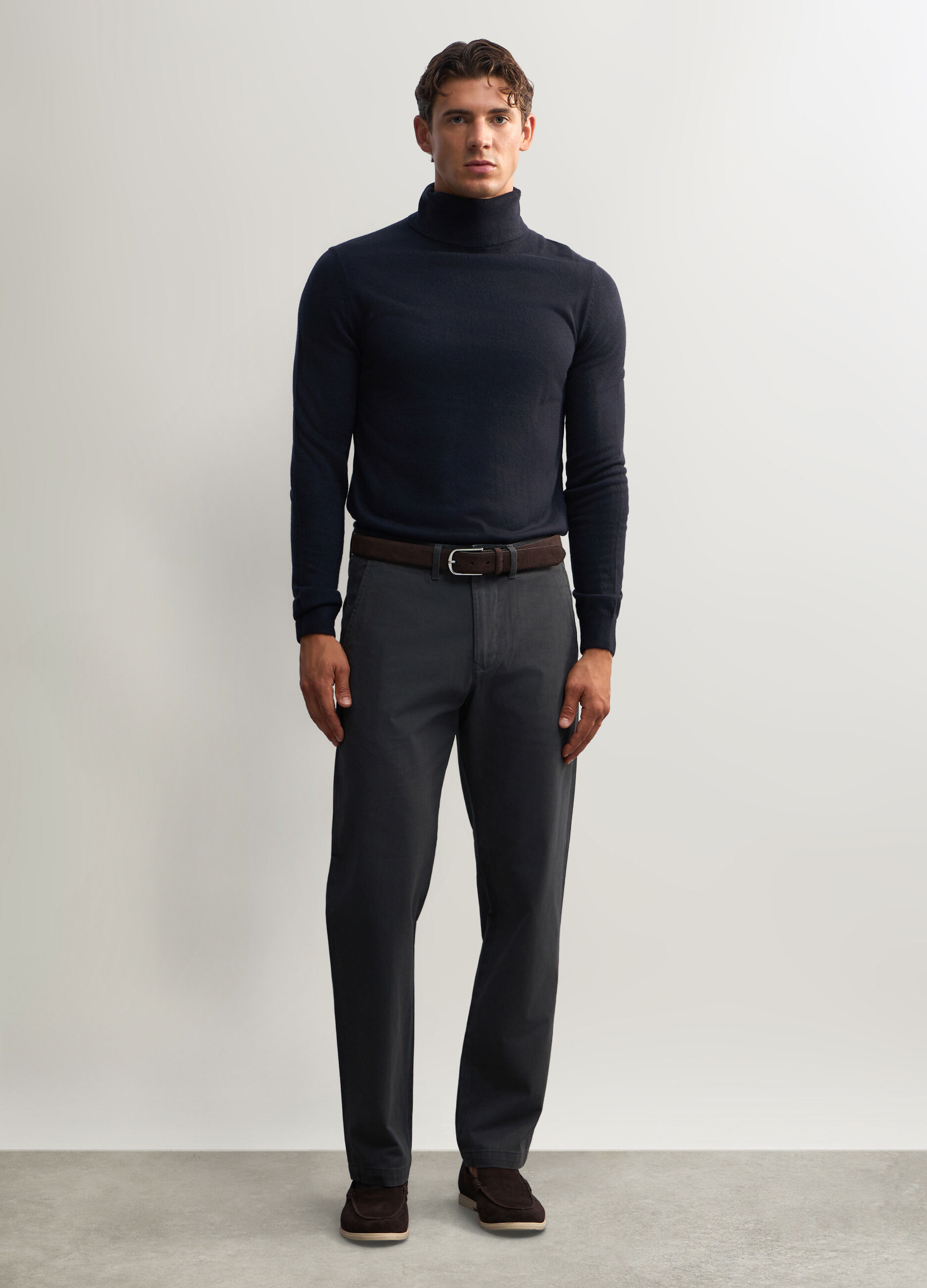 Pantalone chino in twill di cotone uomo_0