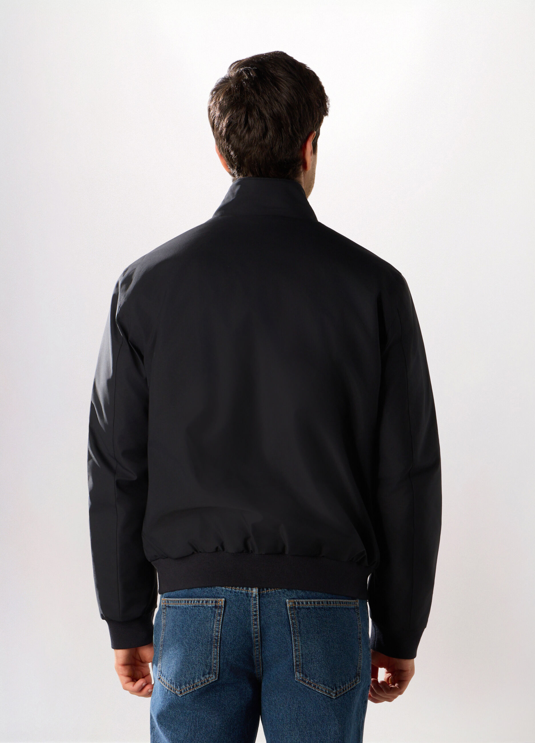 Bomber con zip uomo