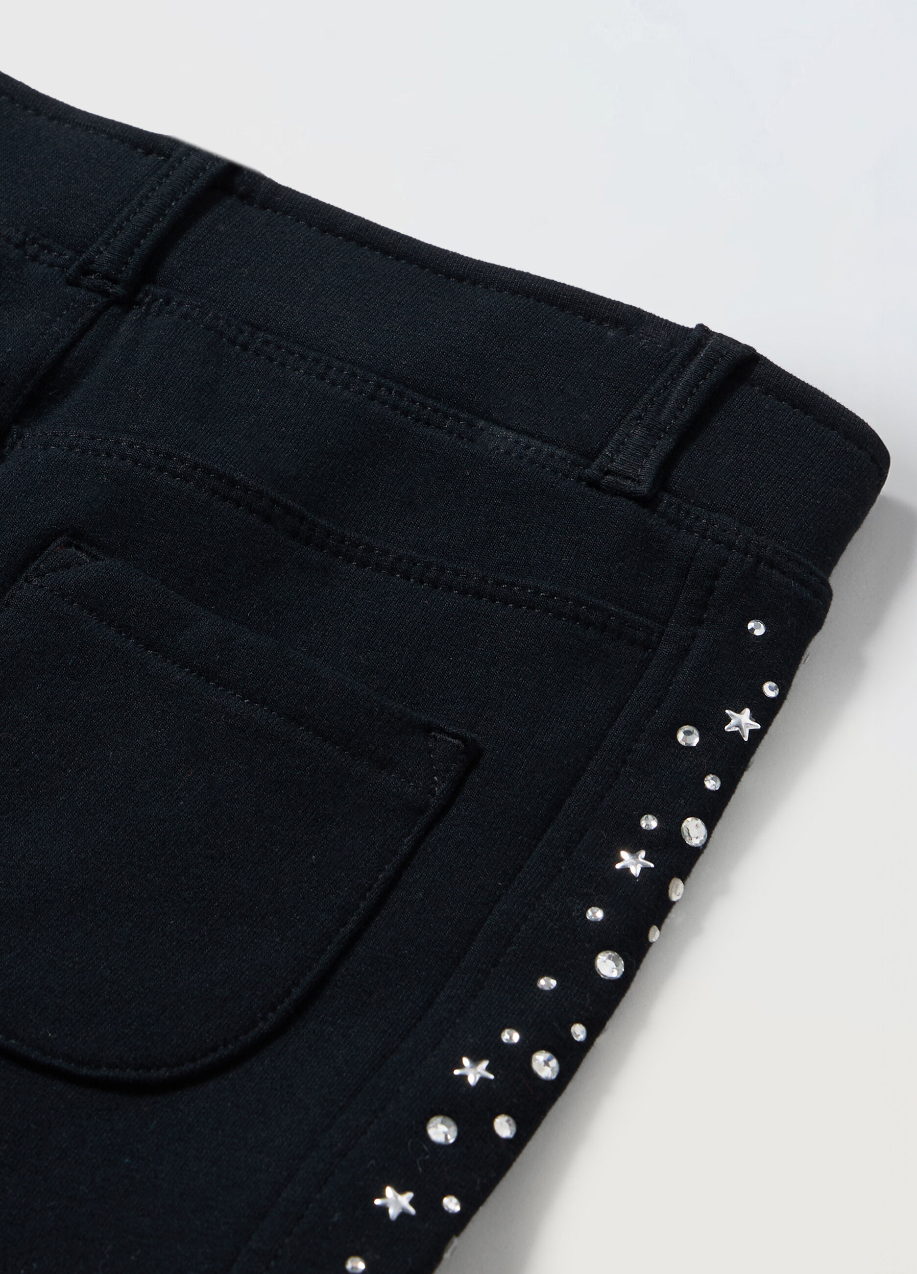 Treggings in cotone fleece stretch bambina_1