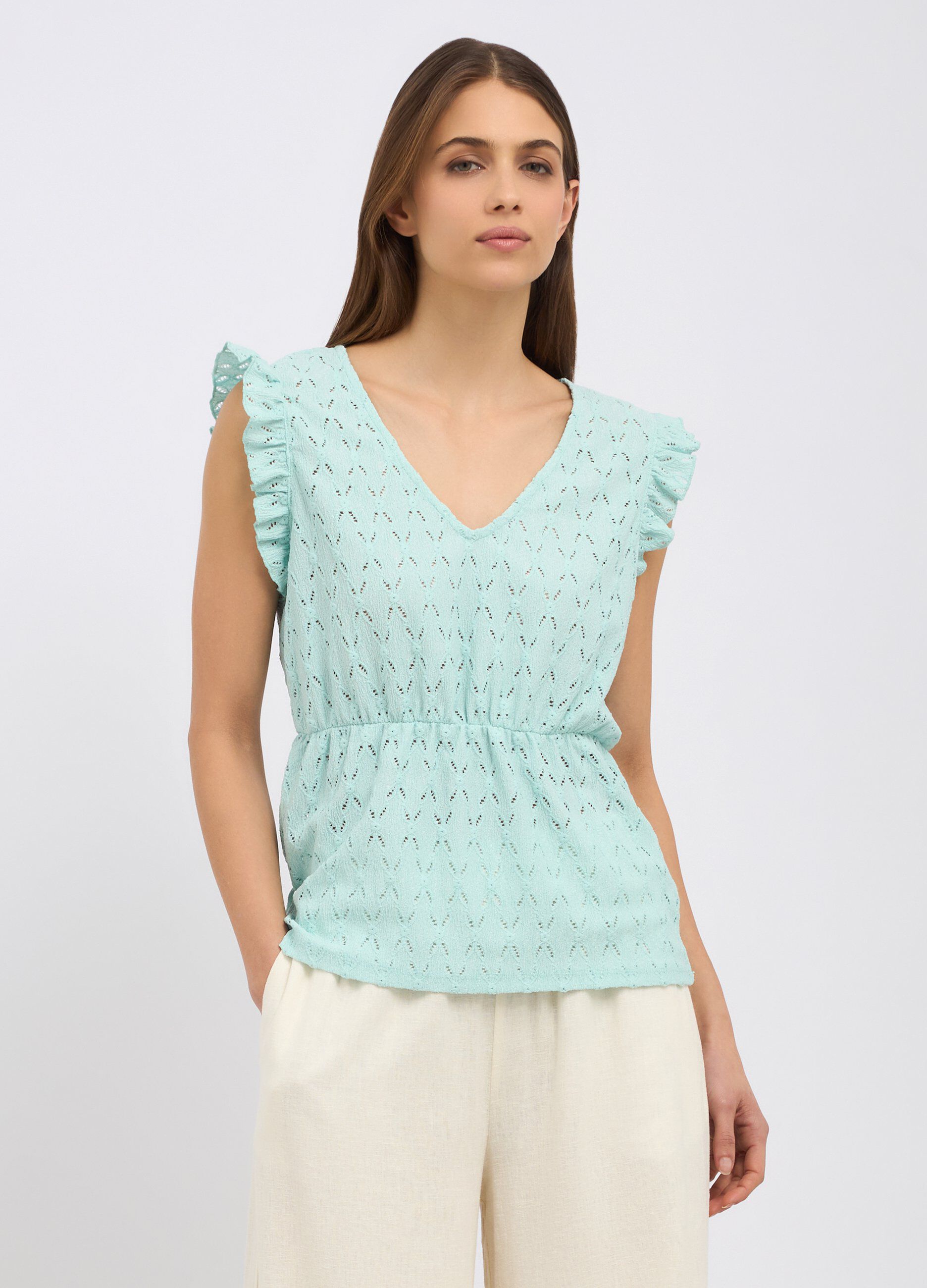 Blusa con rouches donna_0