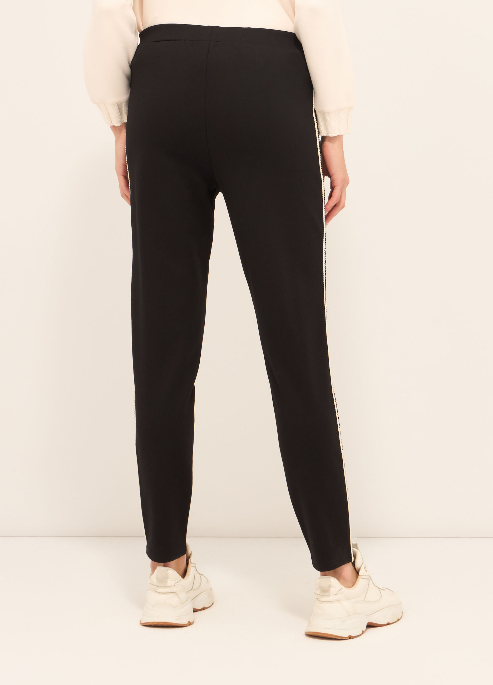 Pantaloni in punto Milano stretch donna_1