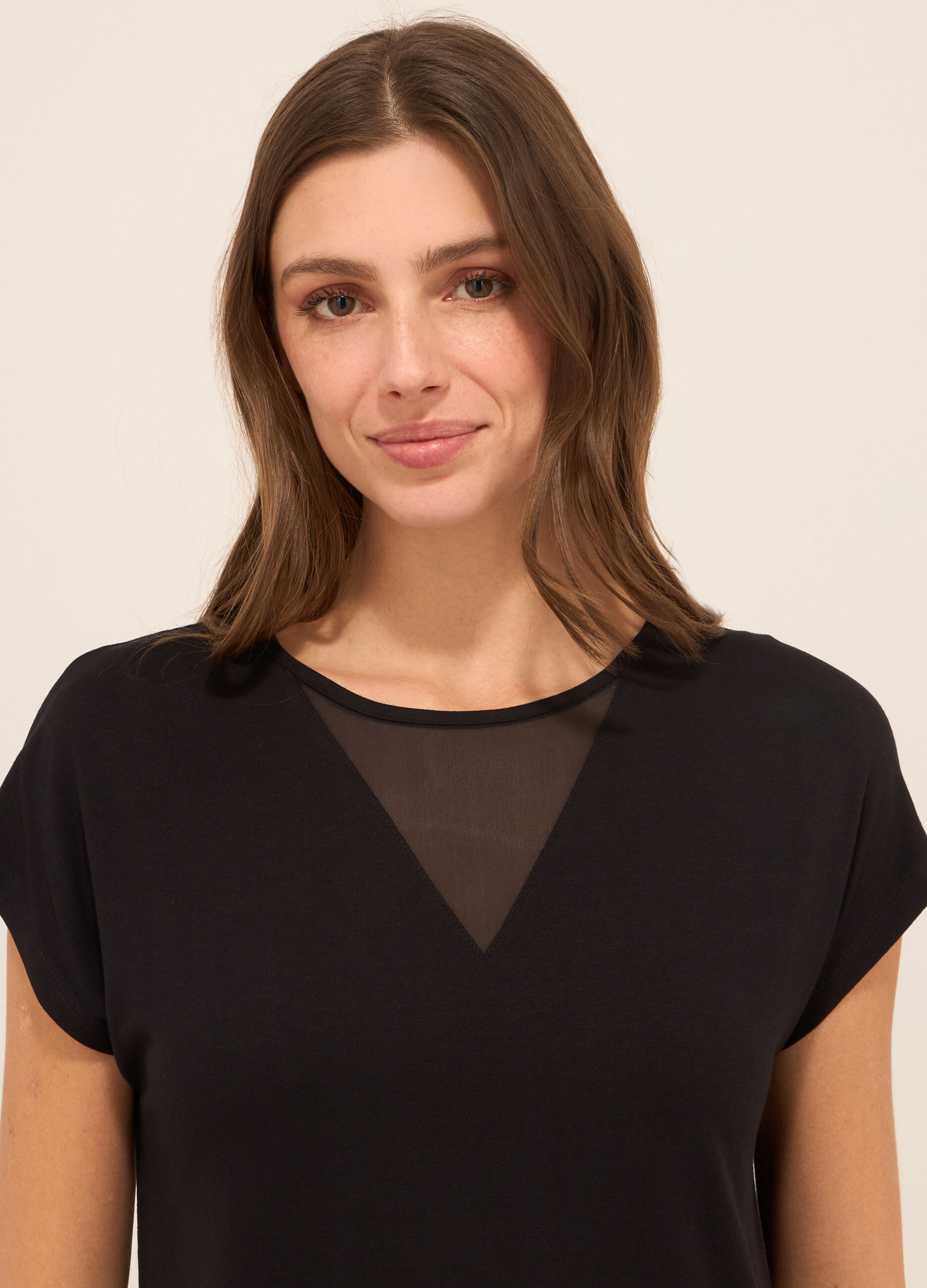 T-shirt in viscosa stretch donna_2