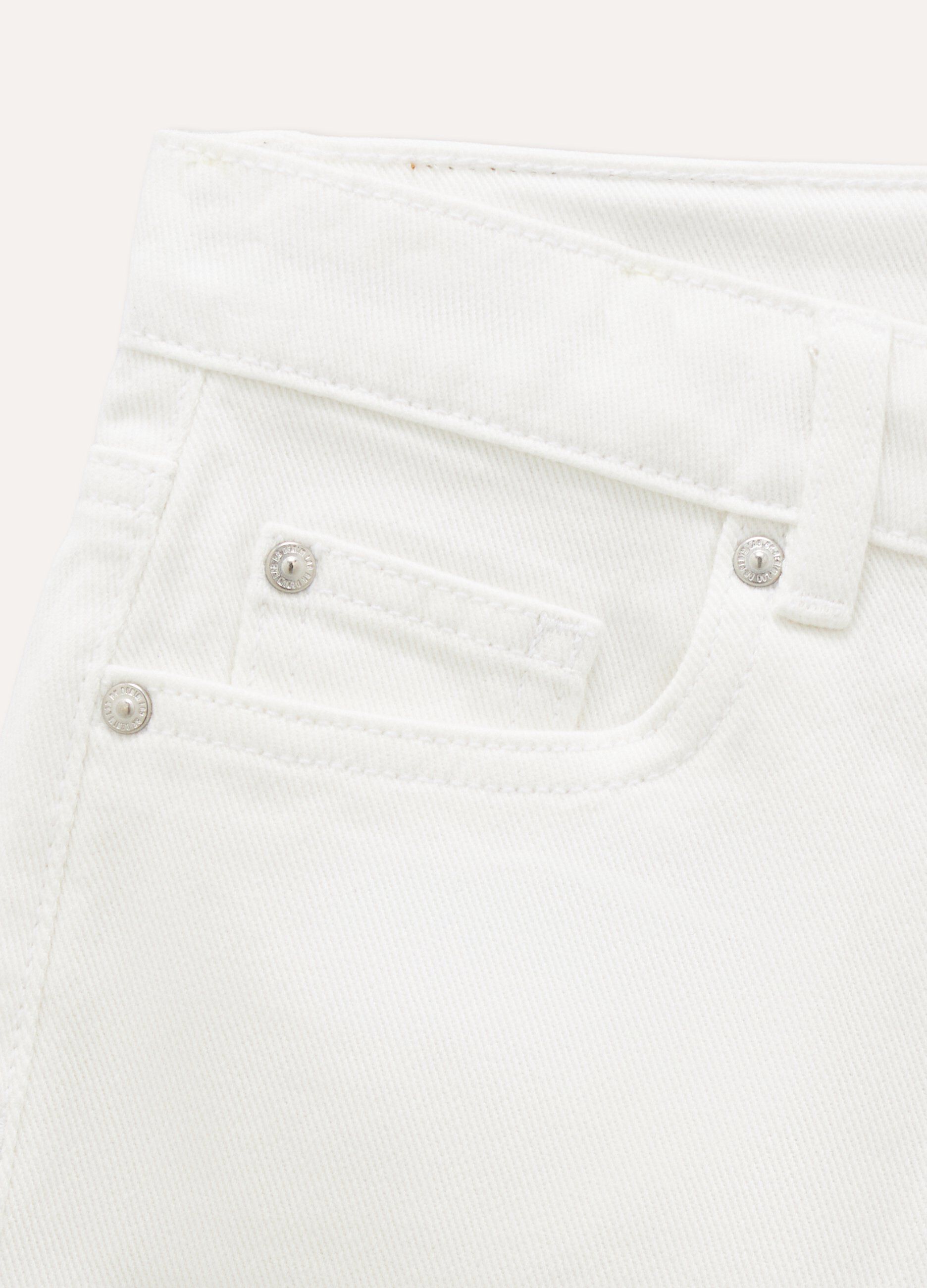 Shorts in denim di puro cotone ragazza_1