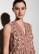 Top con scollo a V misto lino donna_3