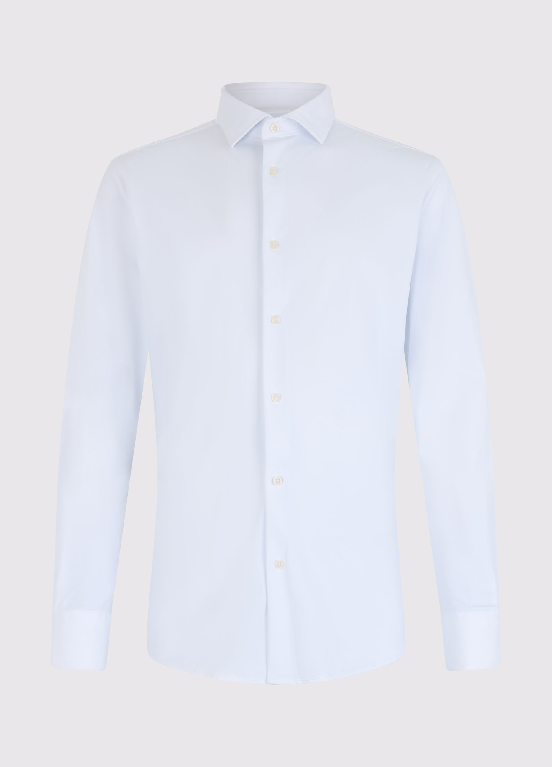 Camicia slim fit colletto classico in tessuto stretch uomo_4