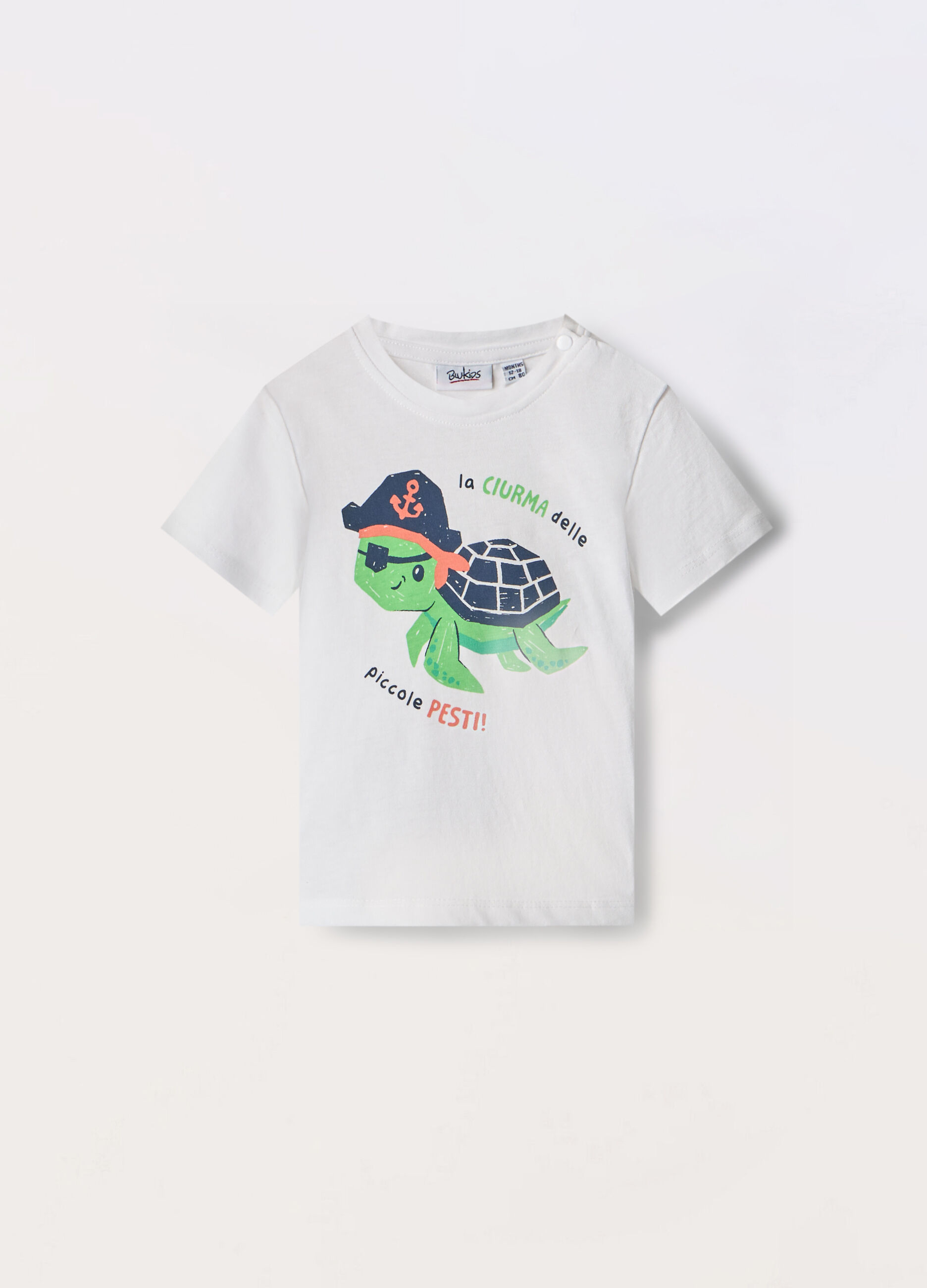 T-shirt in jersey di puro cotone neonato_0