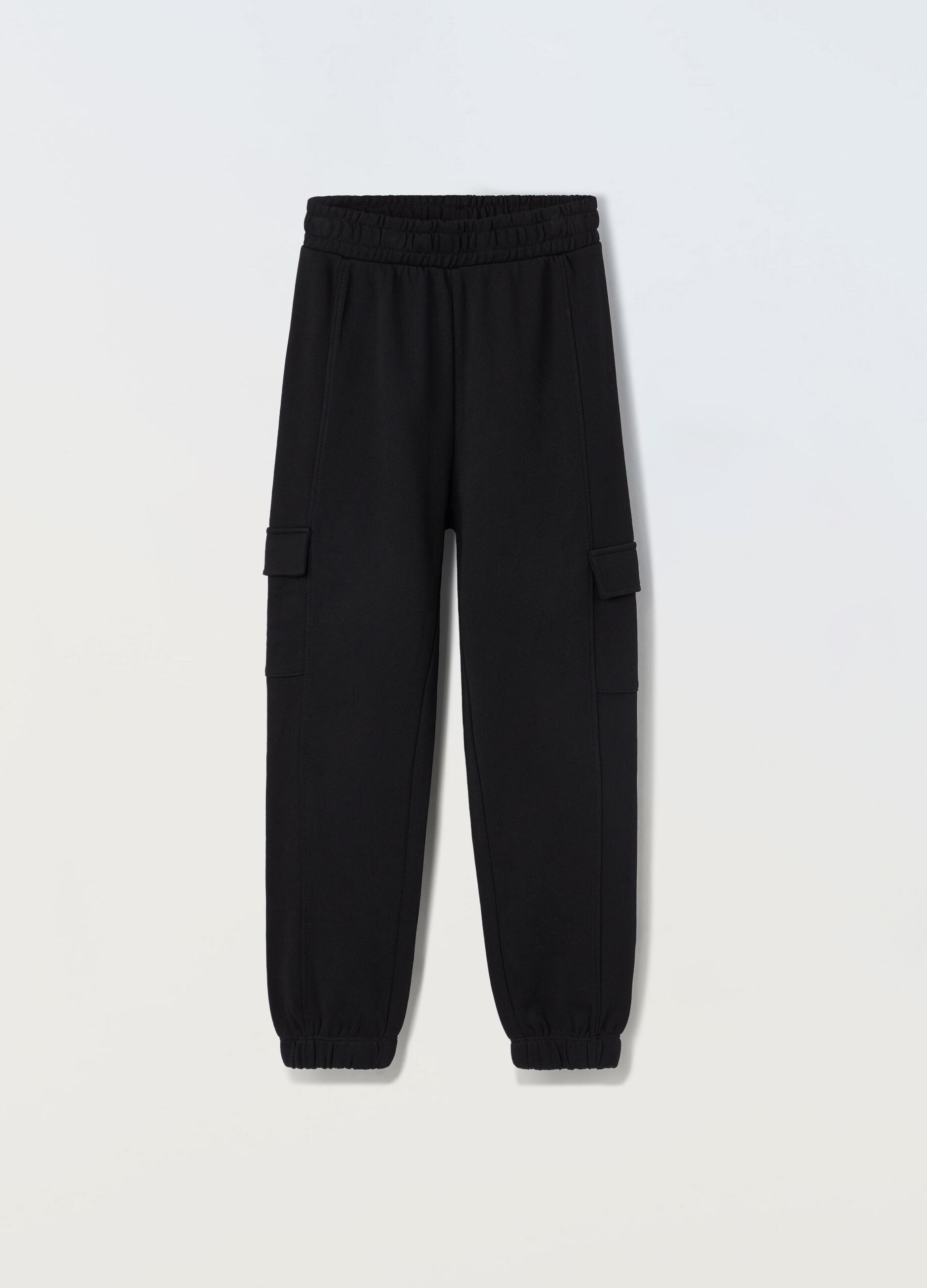Joggers cargo in french terry di puro cotone ragazza_0