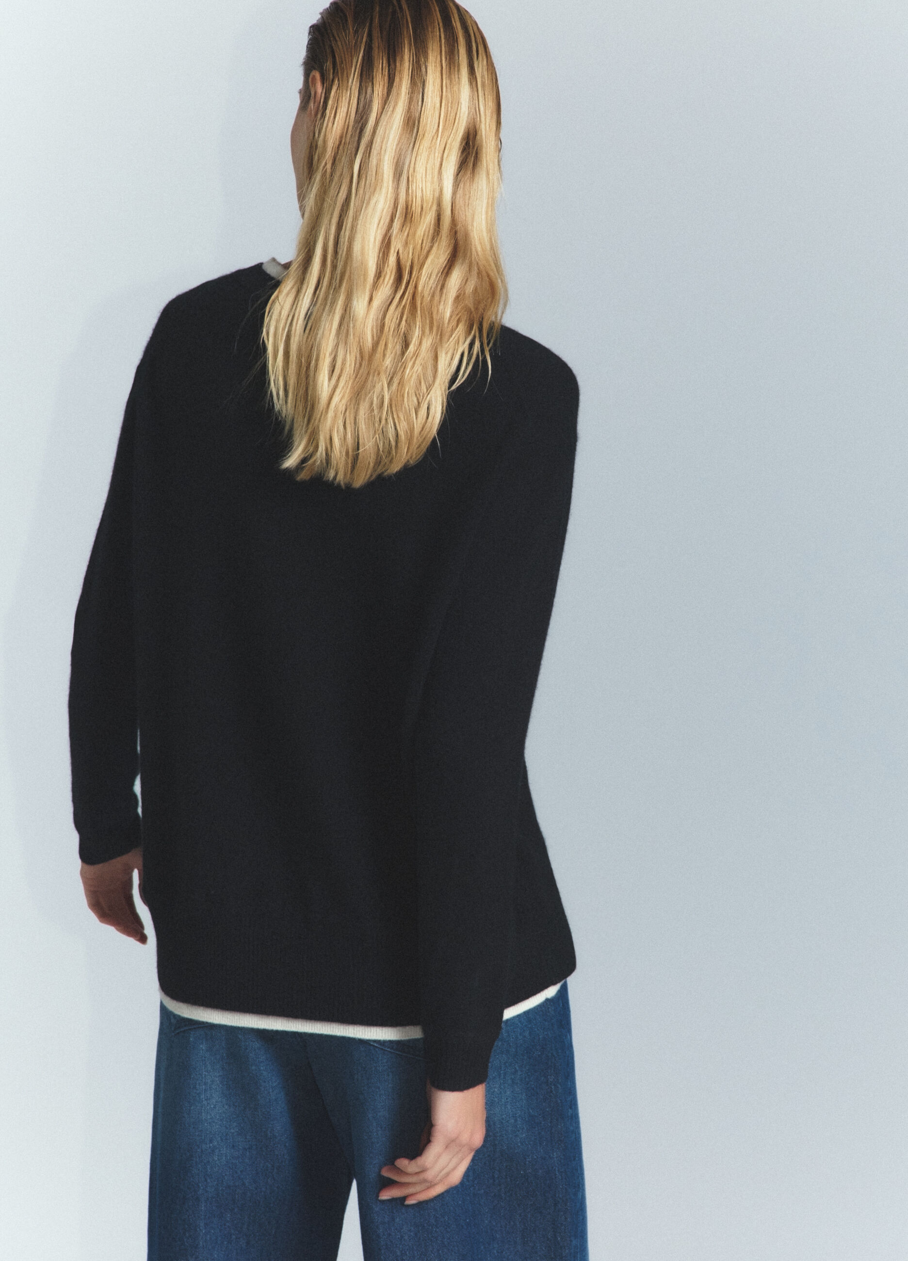 Pullover girocollo in puro cashmere donna_3
