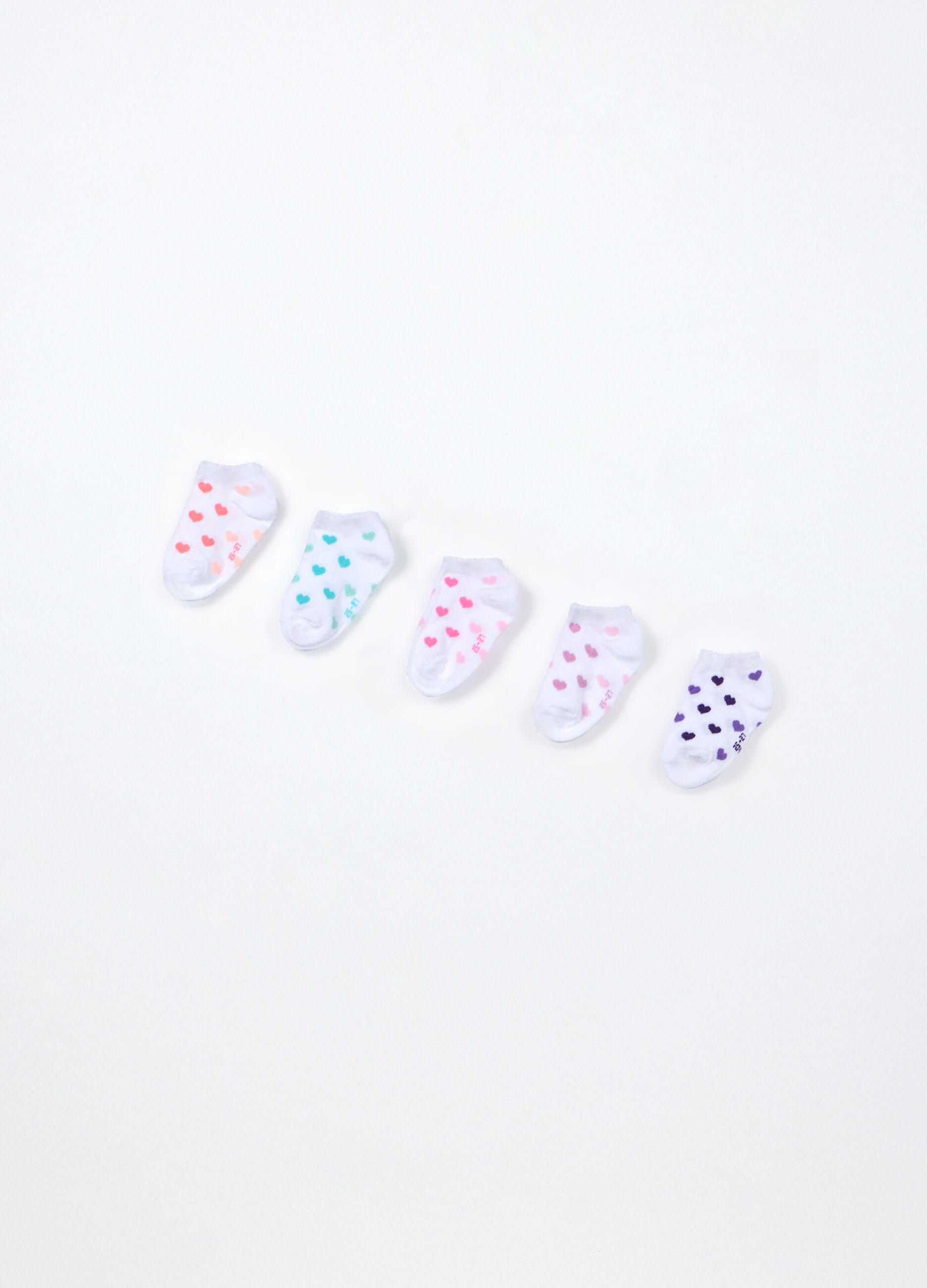 Pack 5 calze corte misto cotone bambina_1