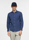 Camicia regular fit con collo classico in cotone e lino uomo_0