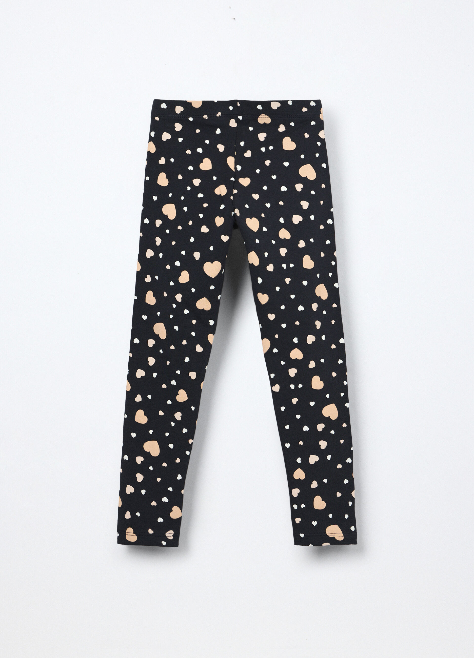 Leggings in french terry di cotone stretch bambina_1