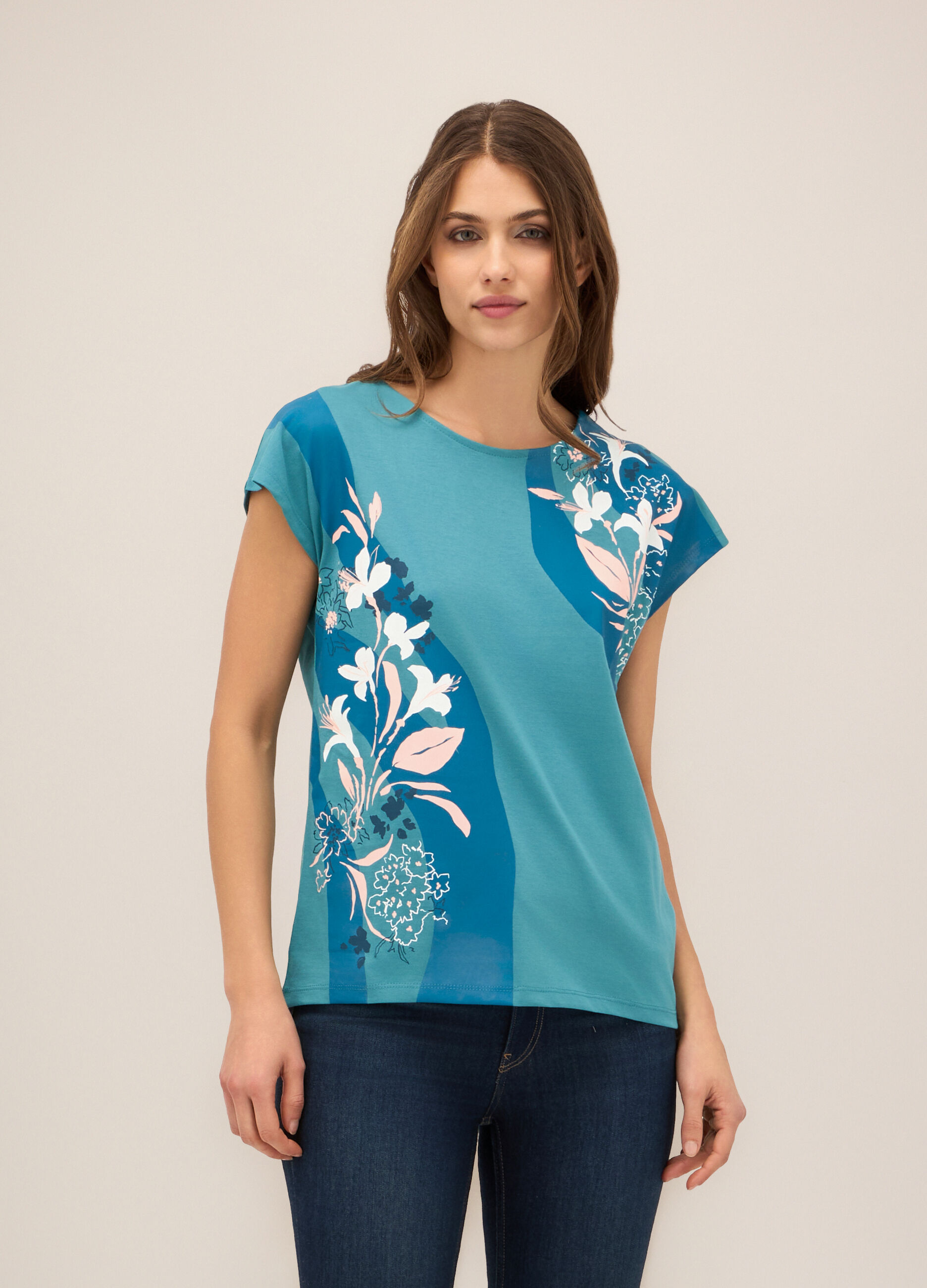 T-shirt in puro cotone donna_0