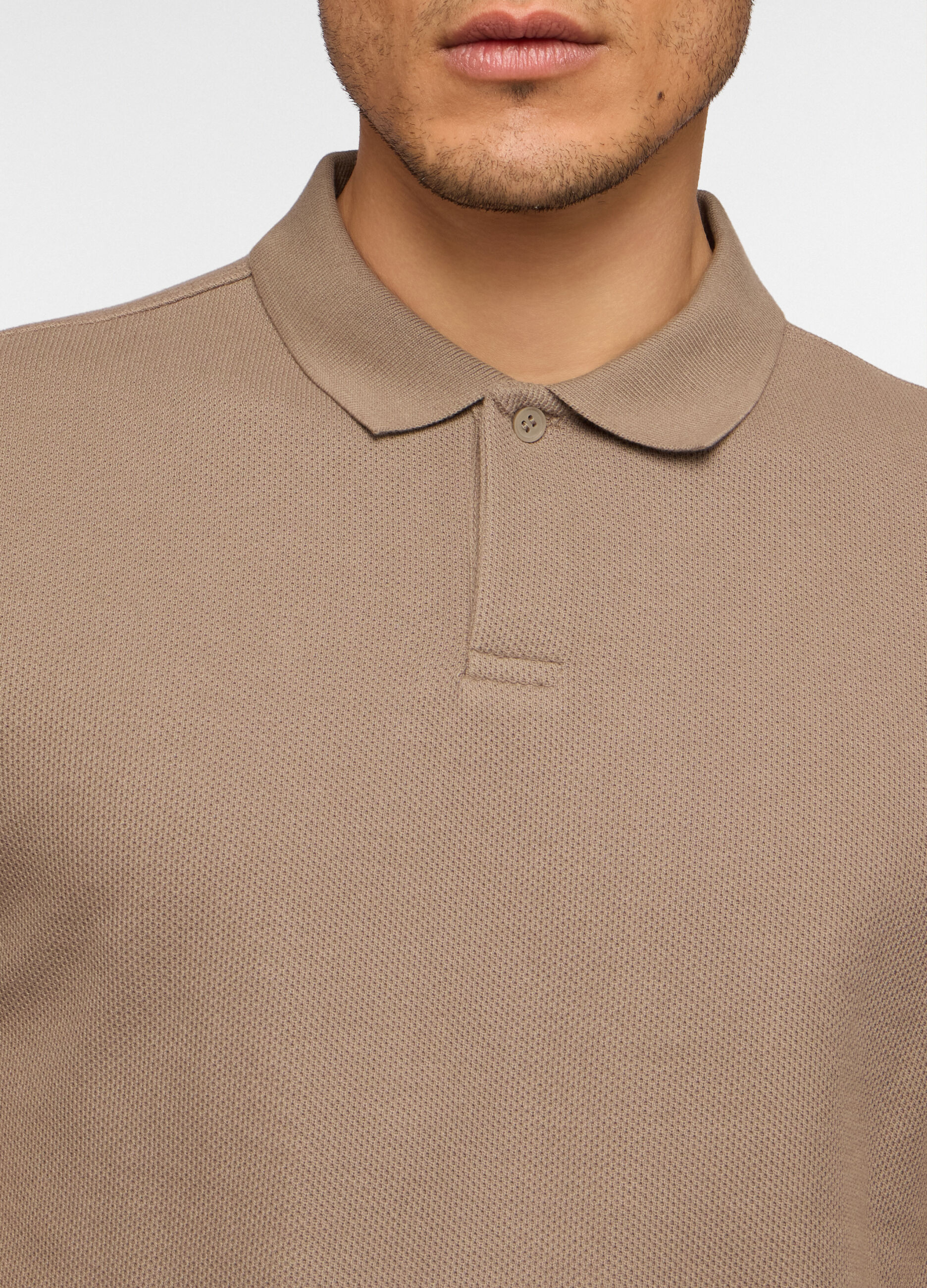 Polo maniche corte in cotone a maglia uomo_2