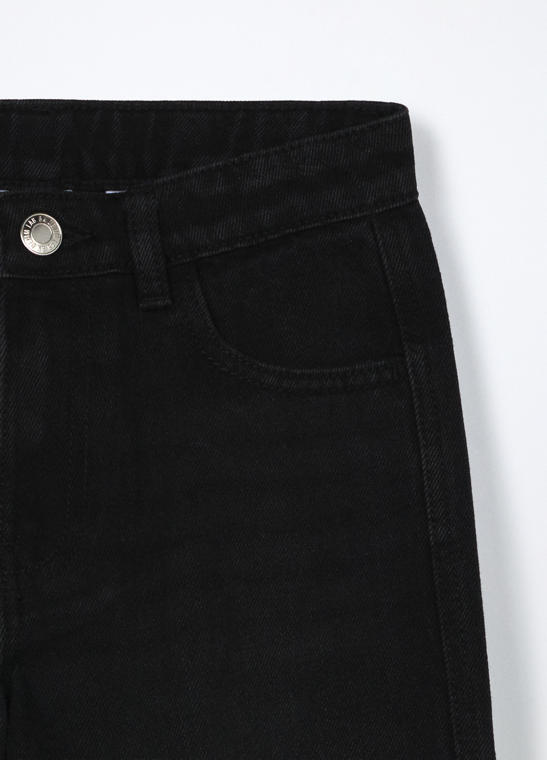 Pantaloni cargo wide leg in denim ragazza_2