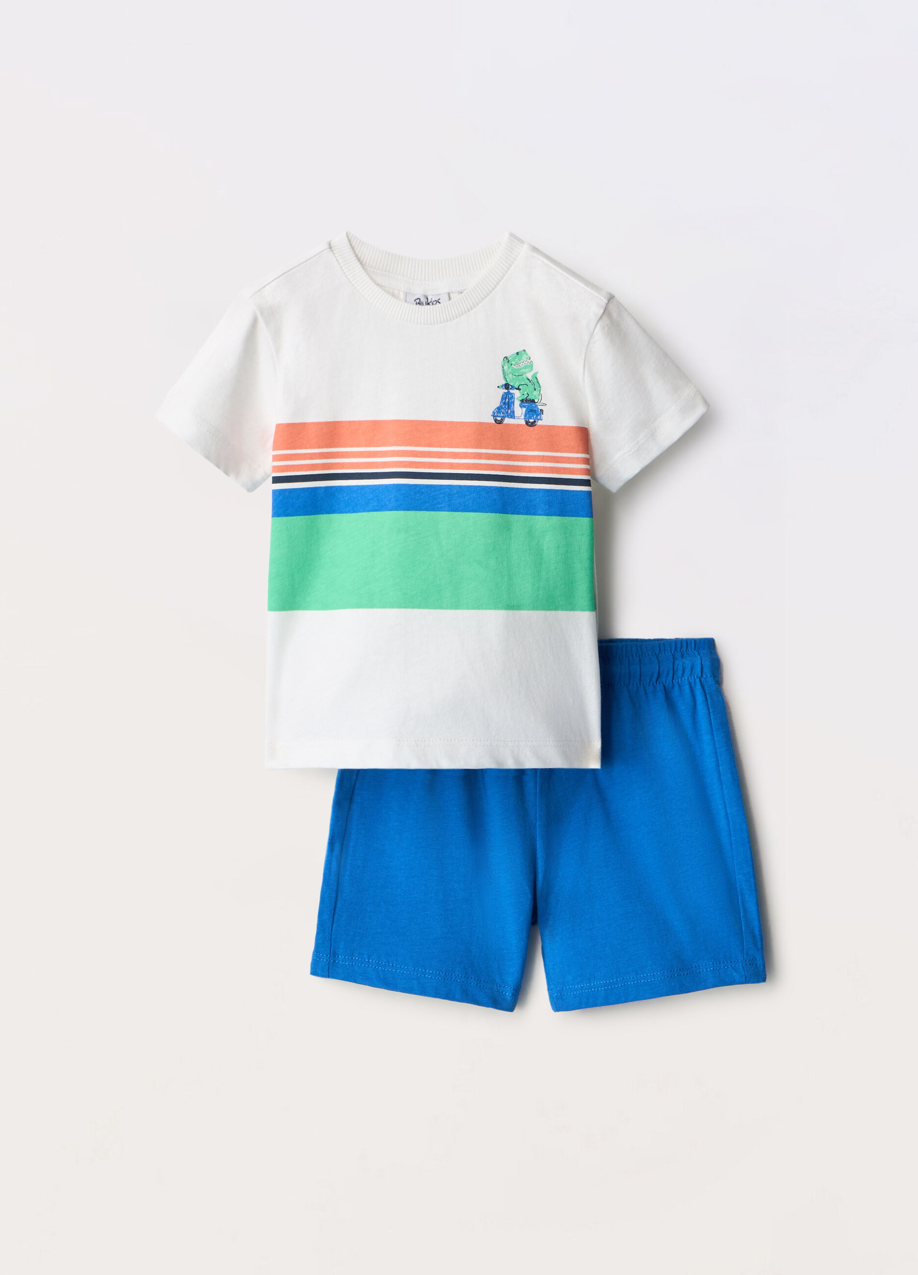 Jogging set in jersey di puro cotone neonato_0