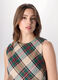 Abito corto a quadri in puro cotone donna _2