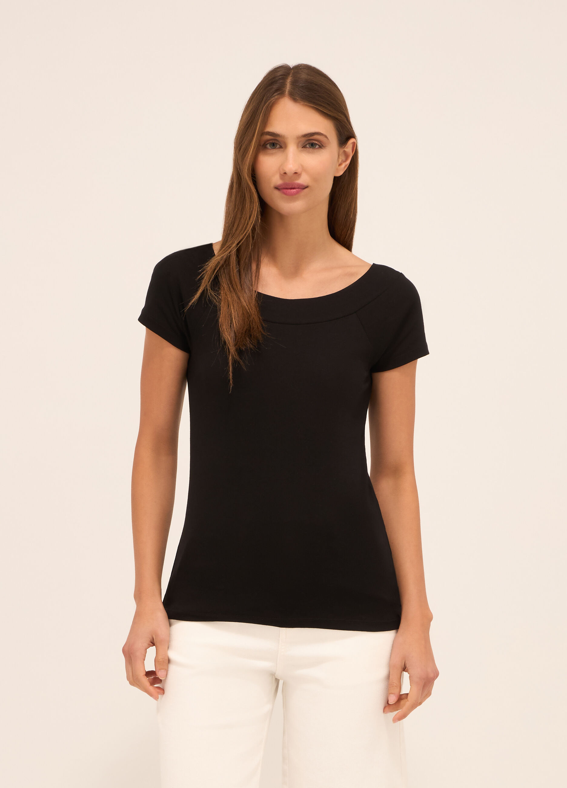 T-shirt in puro cotone donna_0