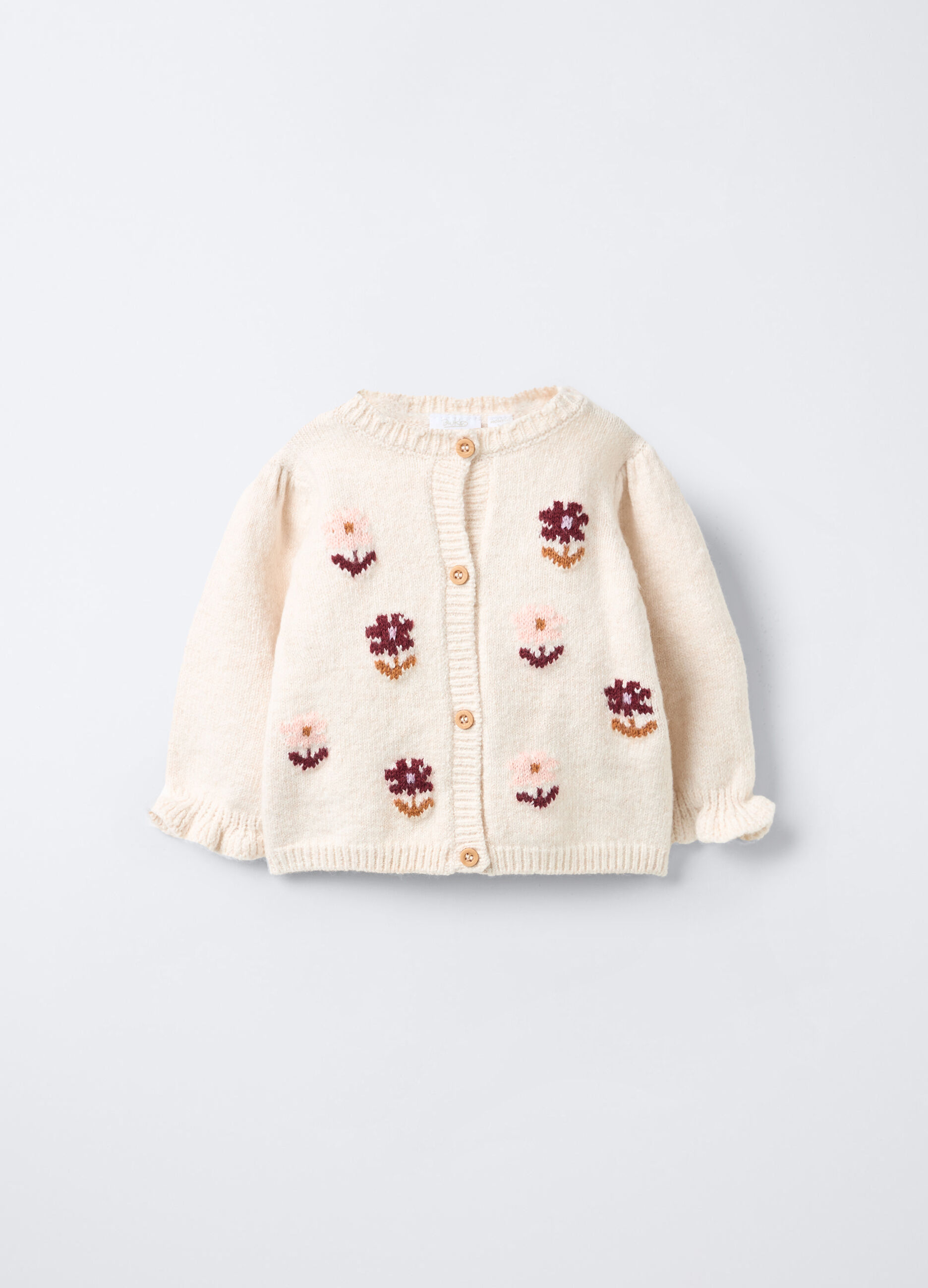 Cardigan tricot misto cotone stretch neonata_0