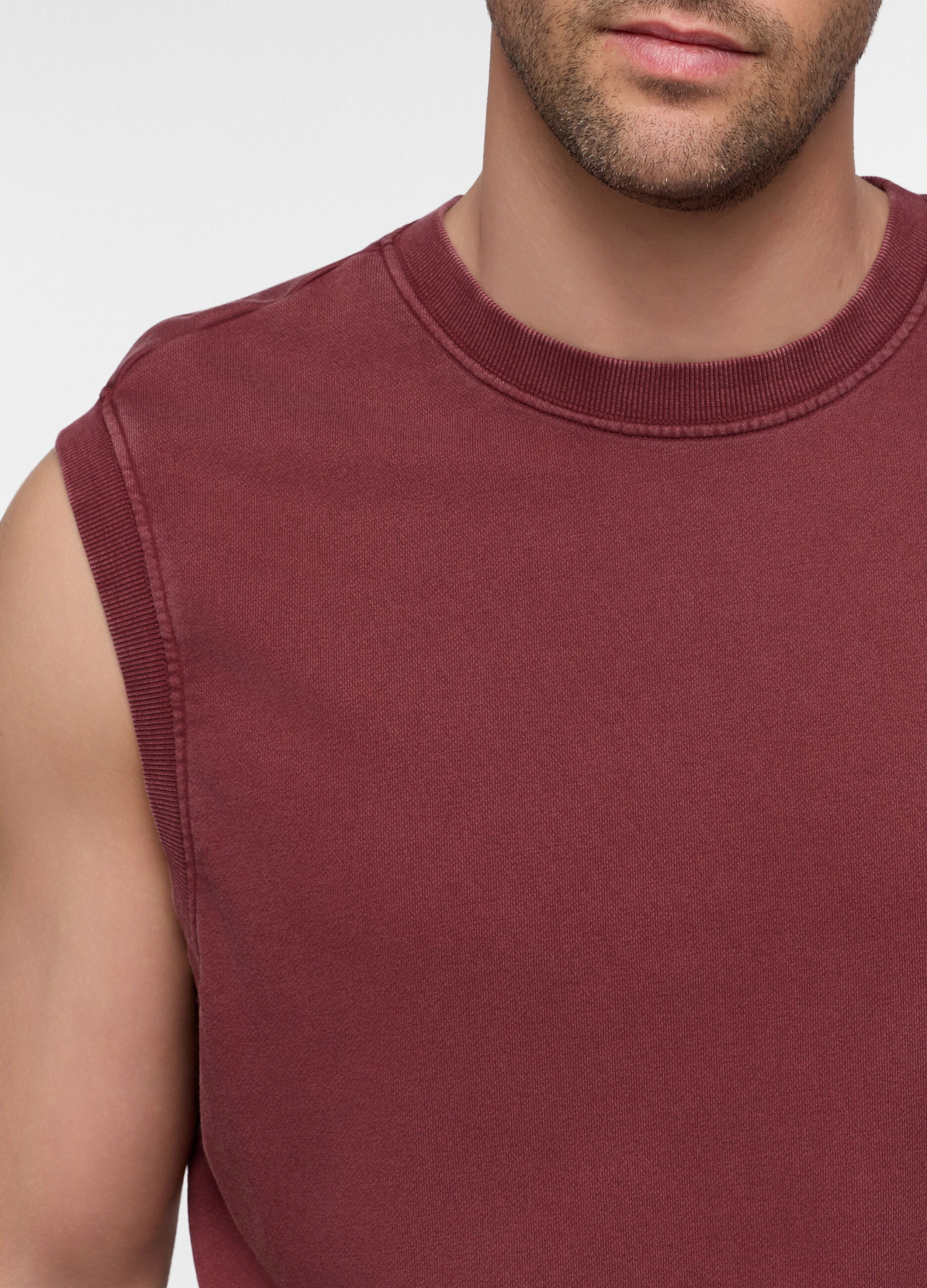 Canotta relaxed fit in misto cotone uomo_2