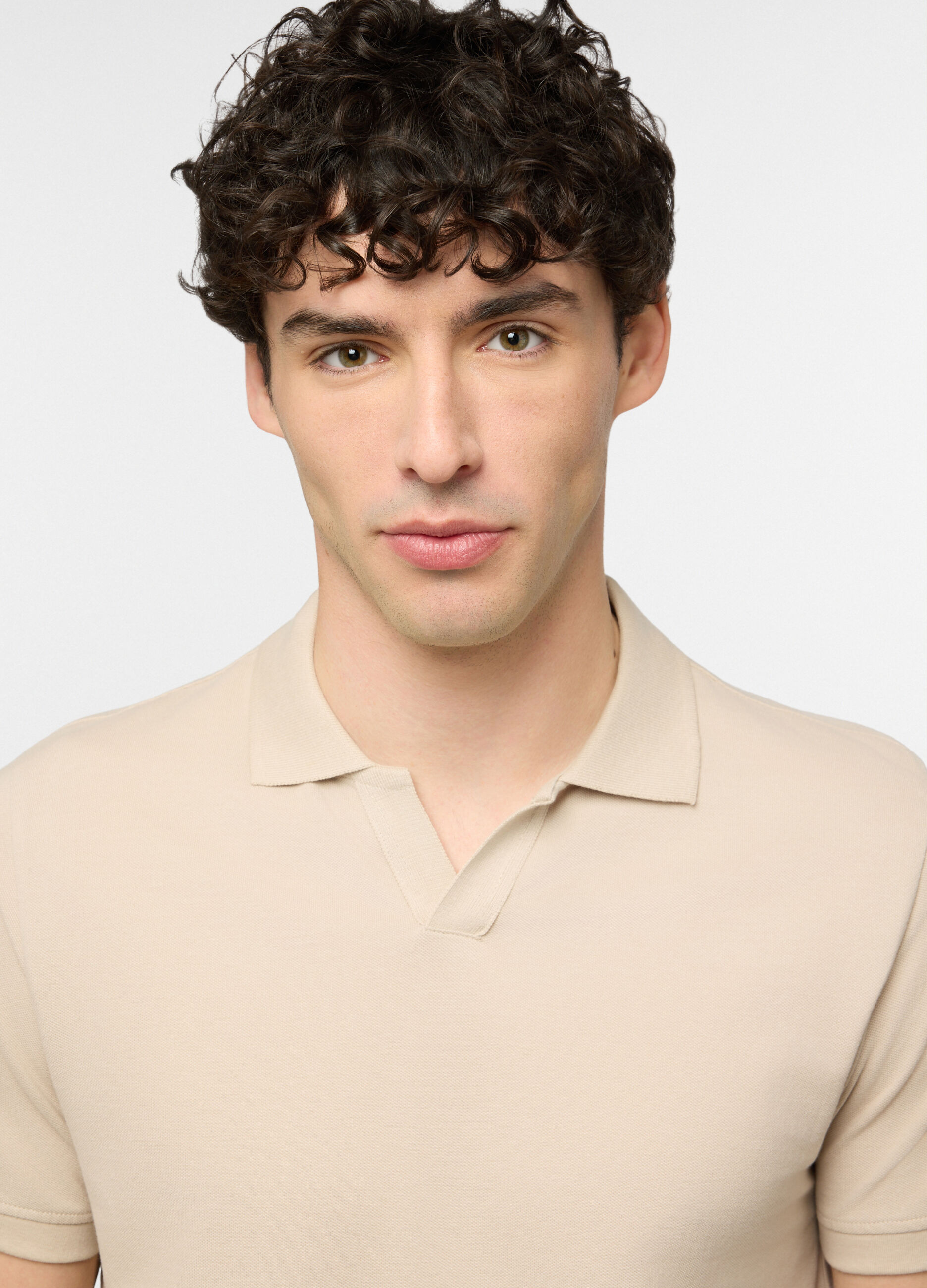 Polo a maniche corte in piquet di cotone uomo_2