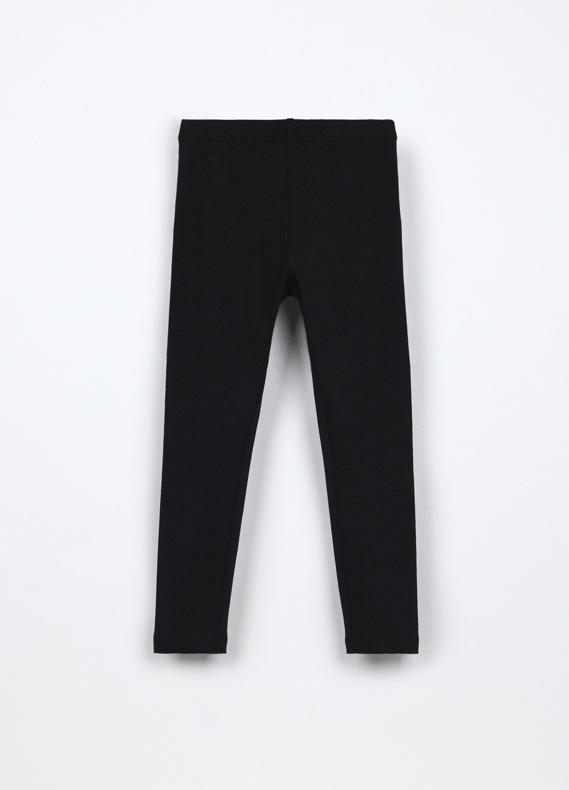 Leggings in jersey di cotone stretch bambina_0