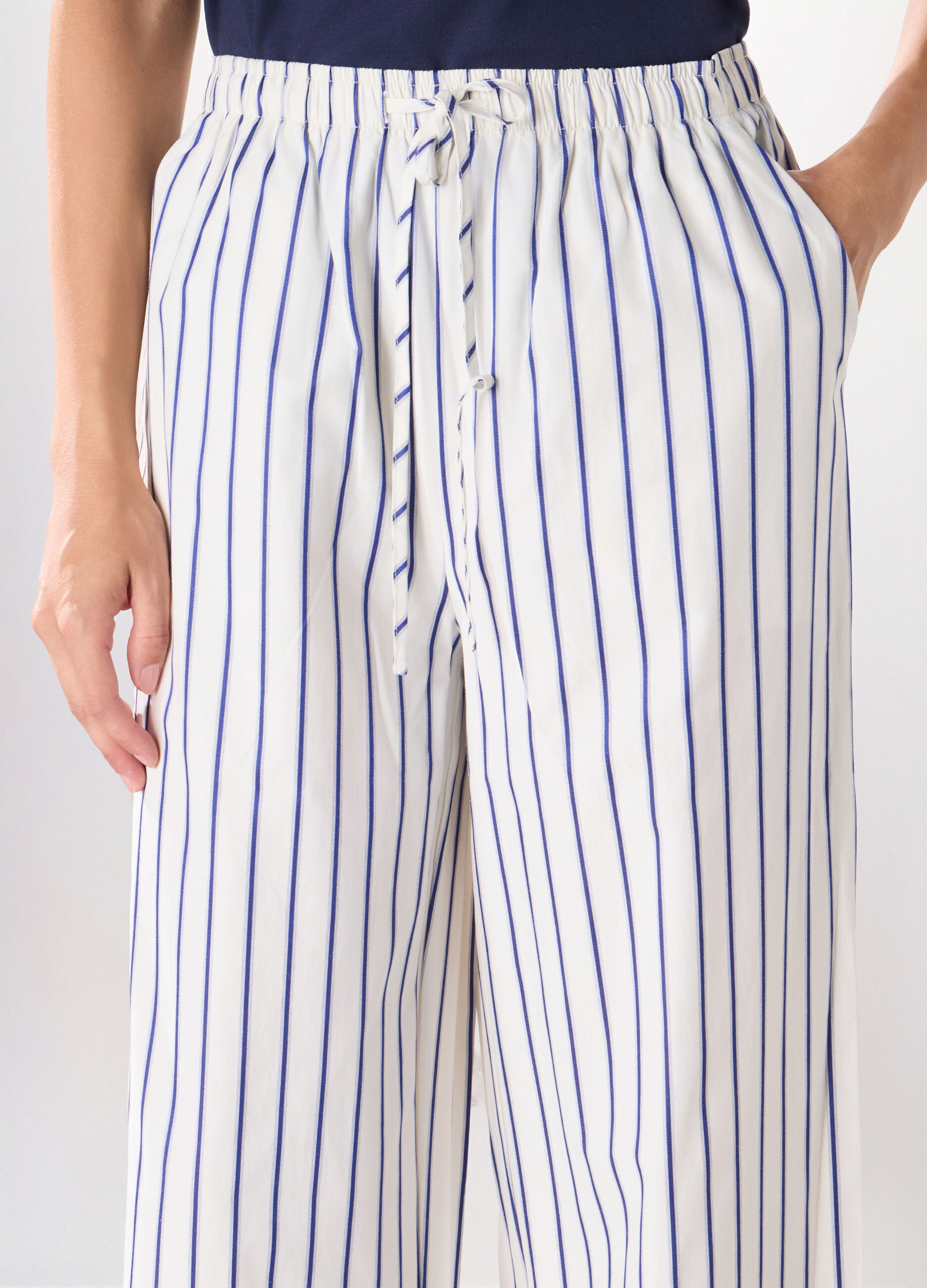 Pantaloni misto cotone donna_2