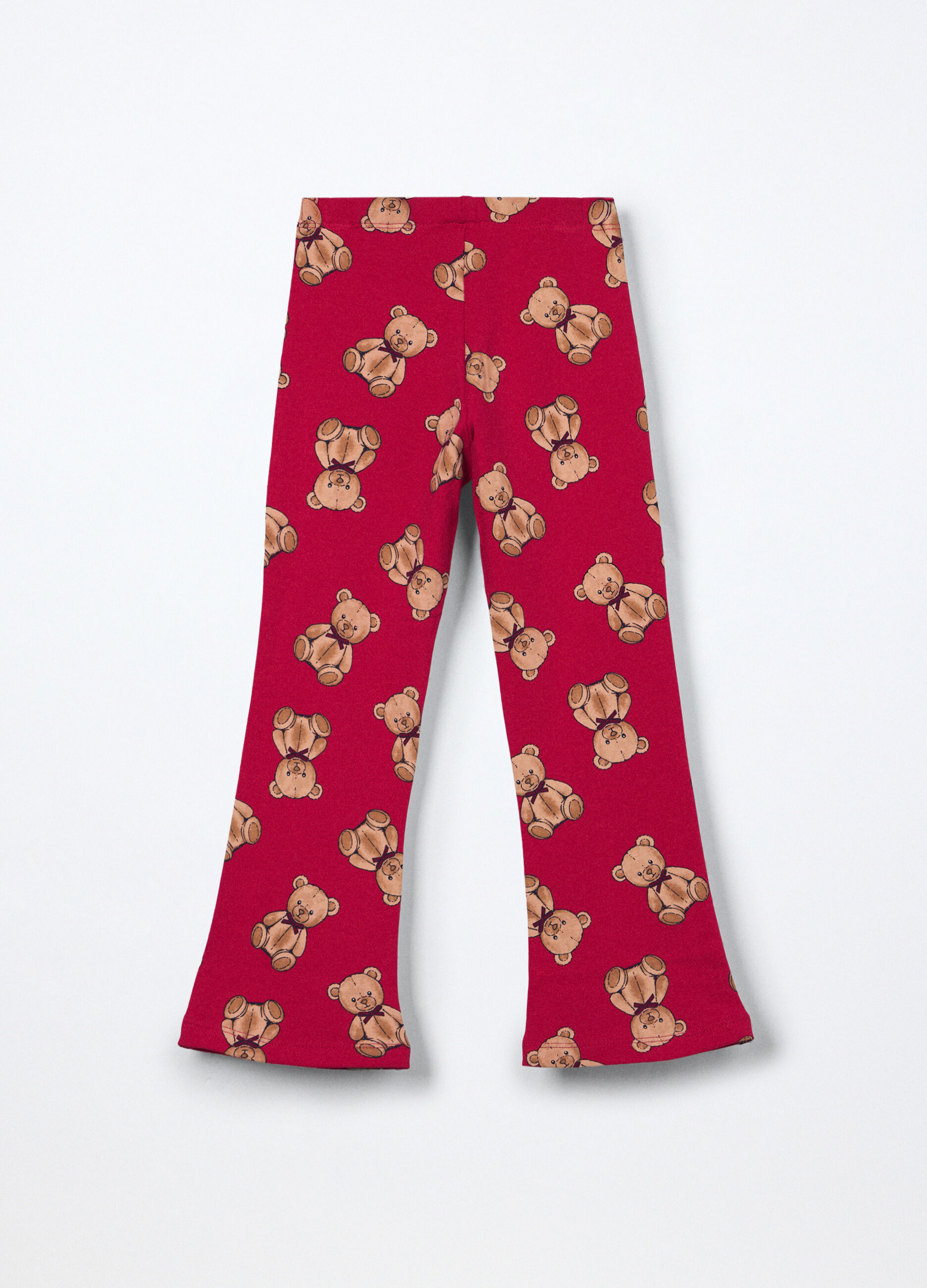 Leggings flare fit in french terry bambina_1