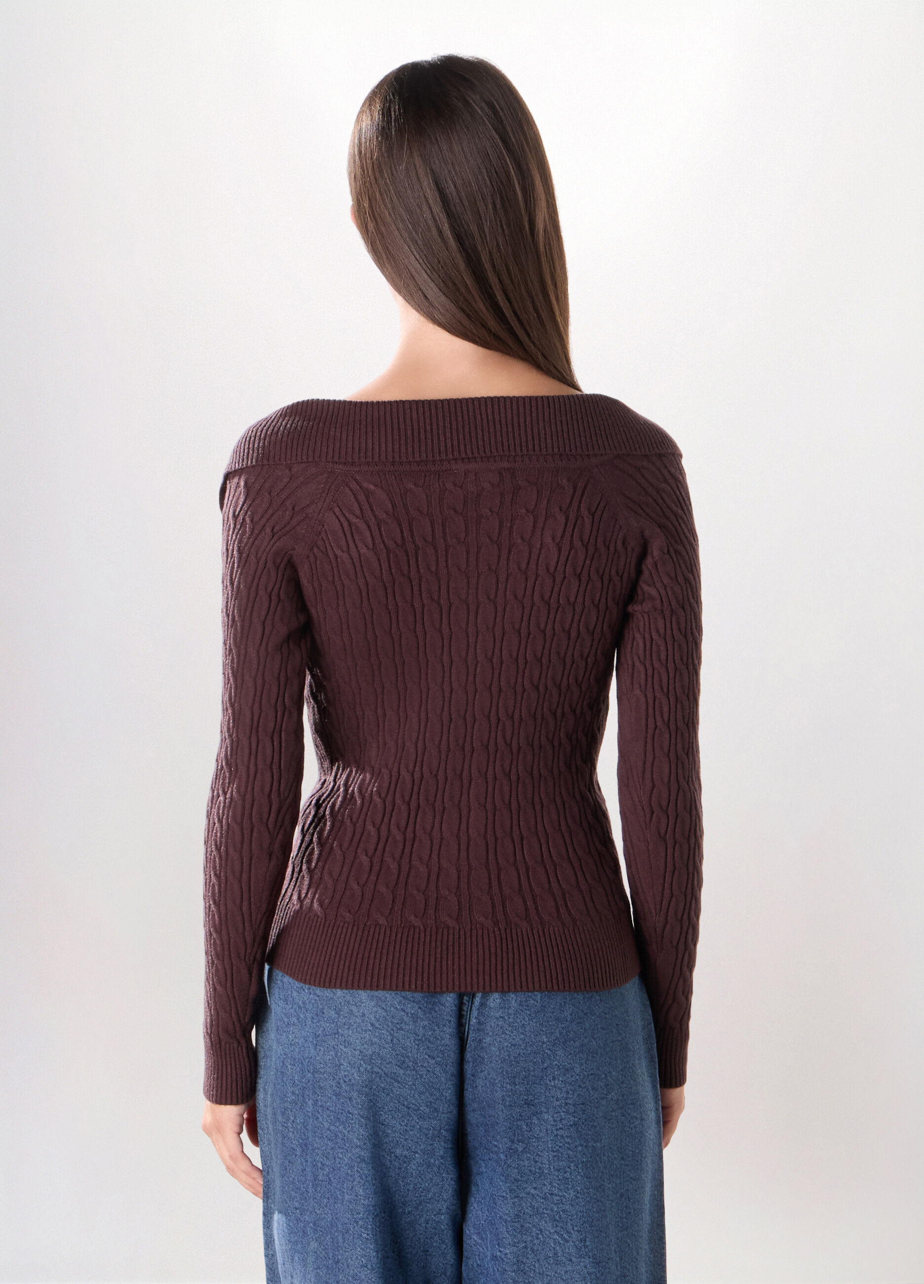 Cardigan tricot in misto viscosa donna_1