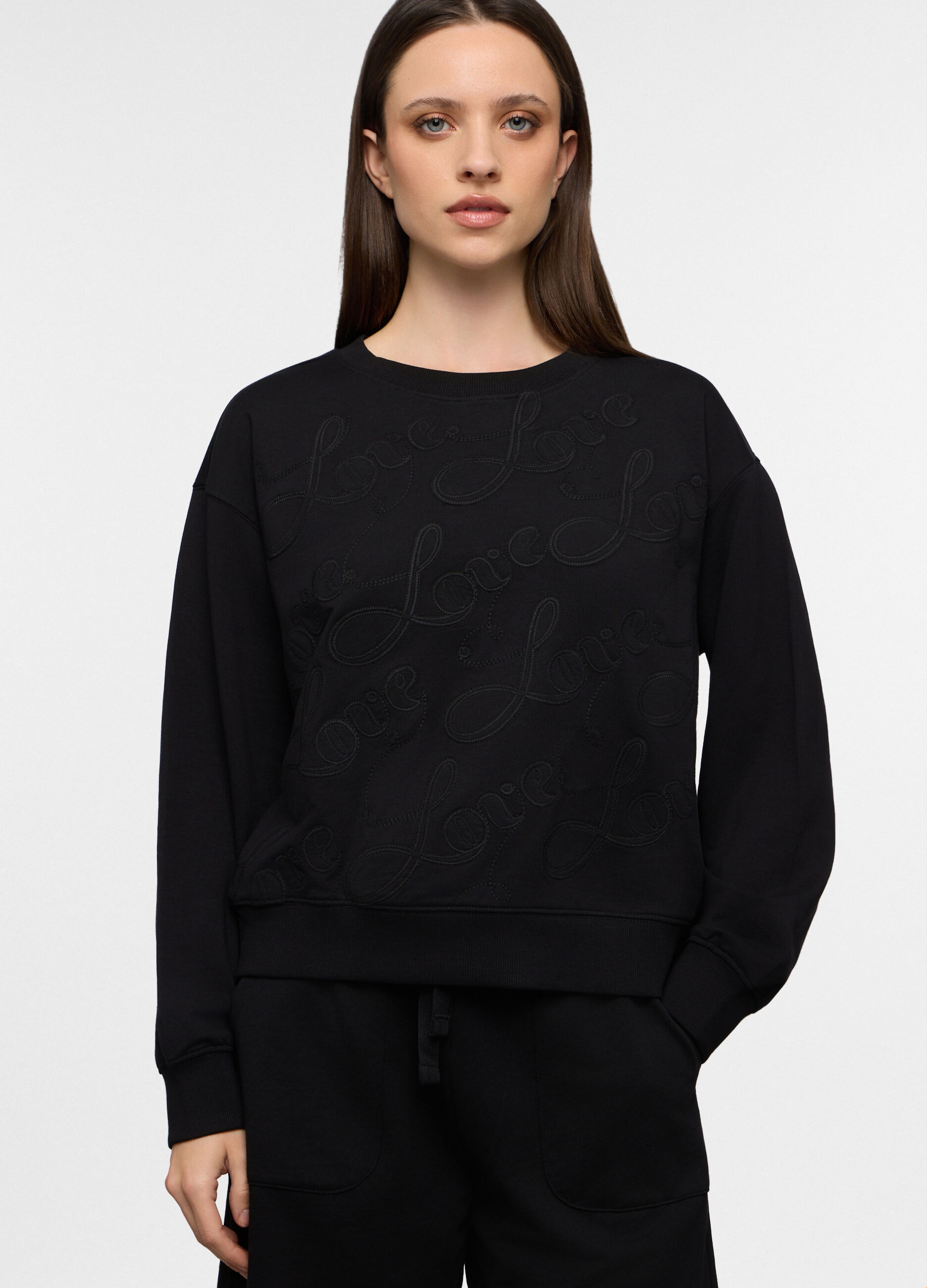 Felpa girocollo stretch donna_0